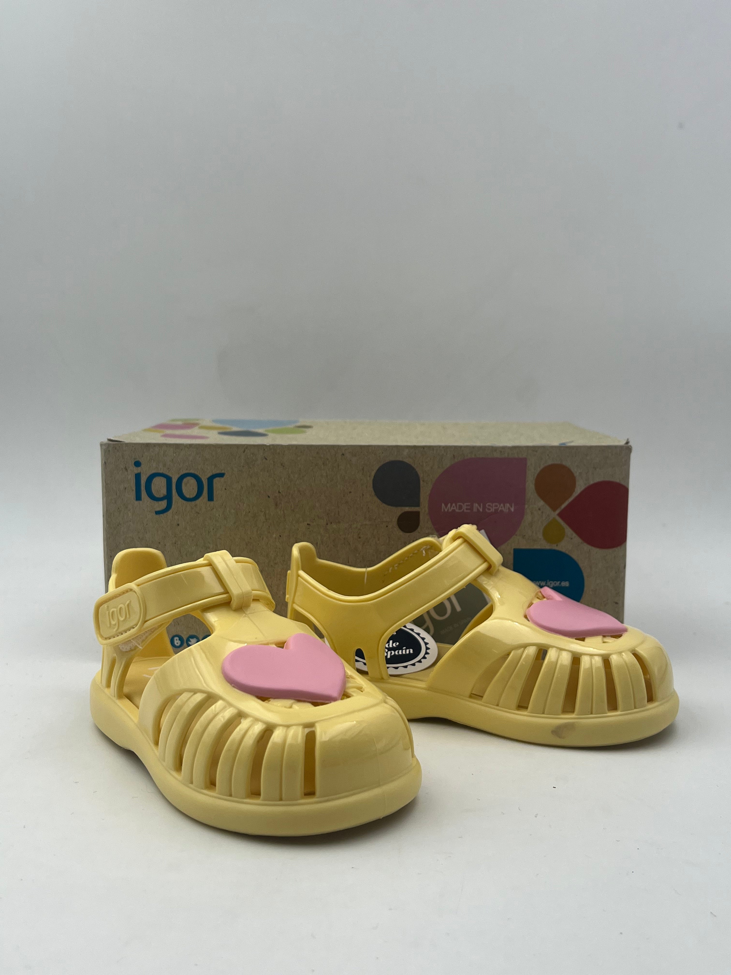 IGOR - Sandali Lucidi Cuore Rosa/Giallo - PRIMI PASSI