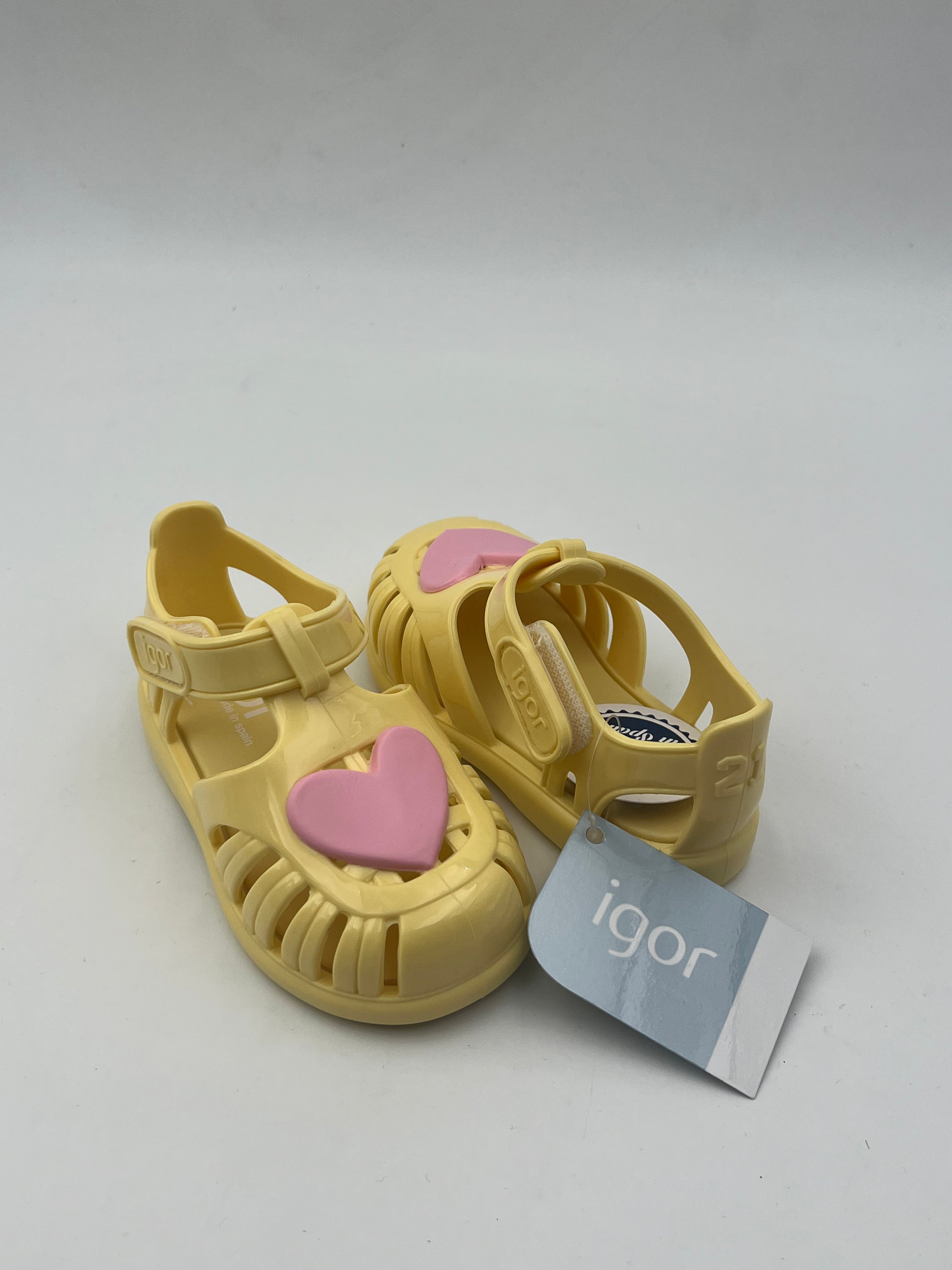 IGOR - Sandali Lucidi Cuore Rosa/Giallo - PRIMI PASSI