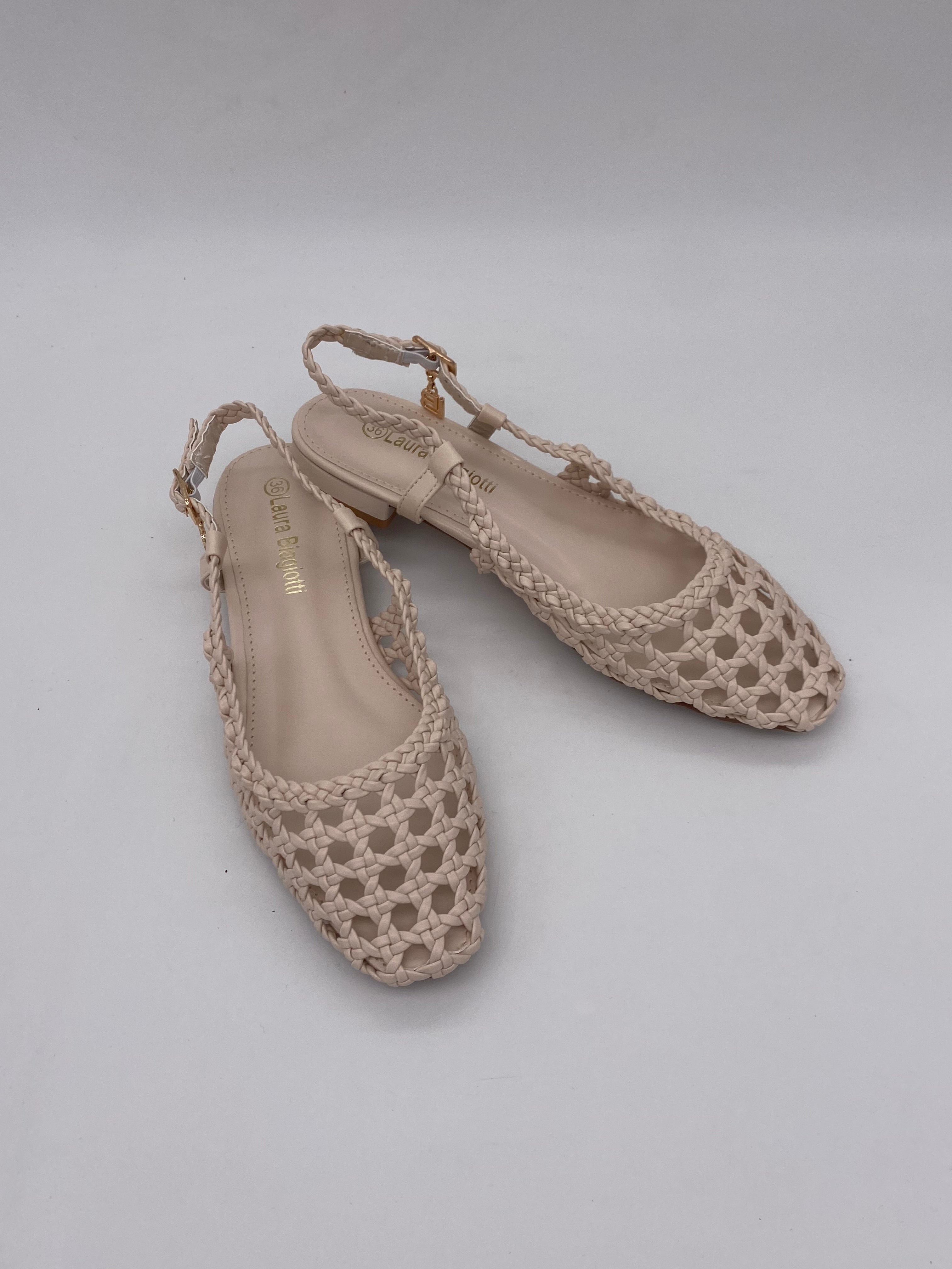 LAURA BIAGIOTTI - Ballerina Bassa Beige/Nero - Donna
