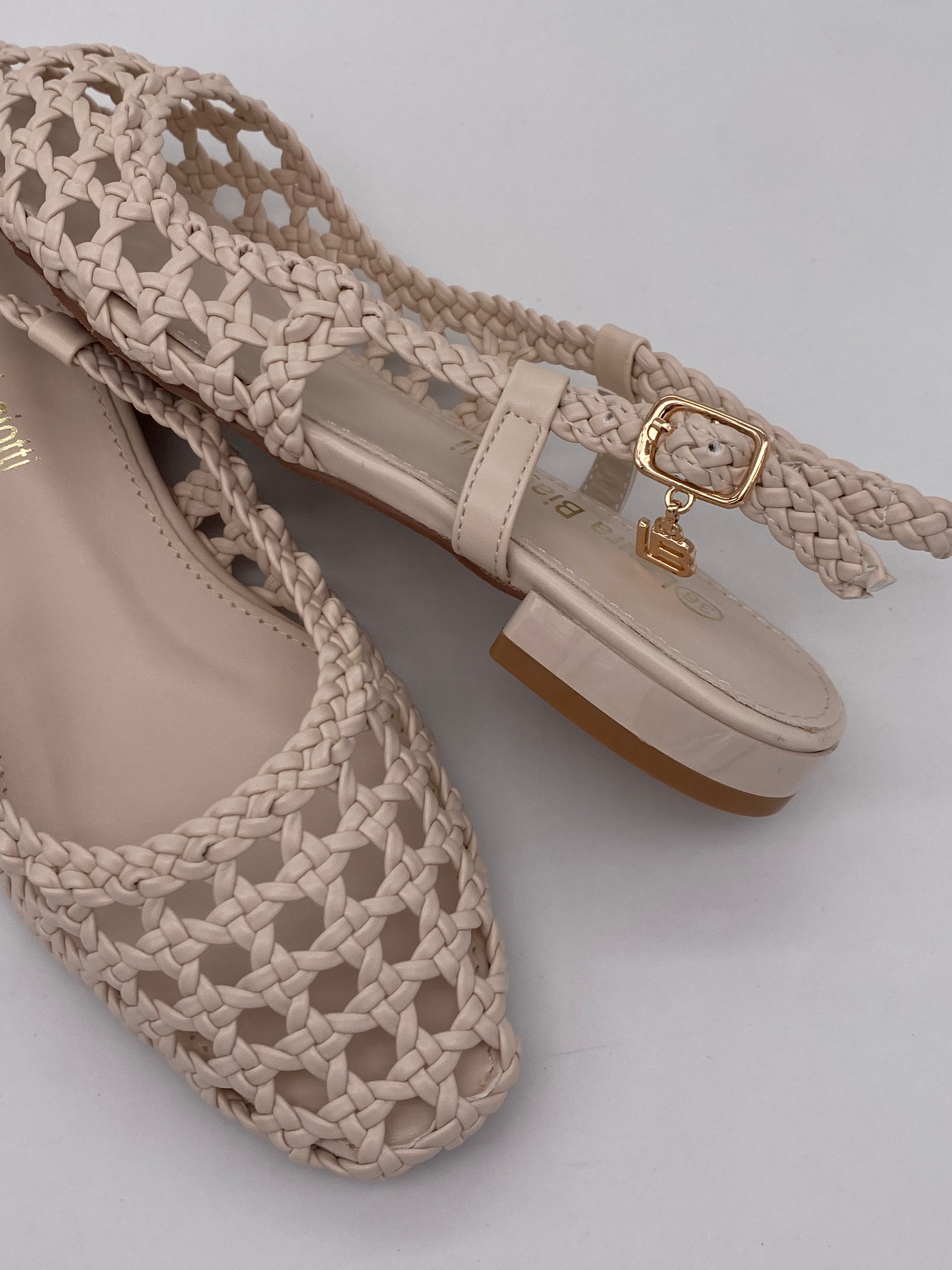 LAURA BIAGIOTTI - Ballerina Bassa Beige/Nero - Donna