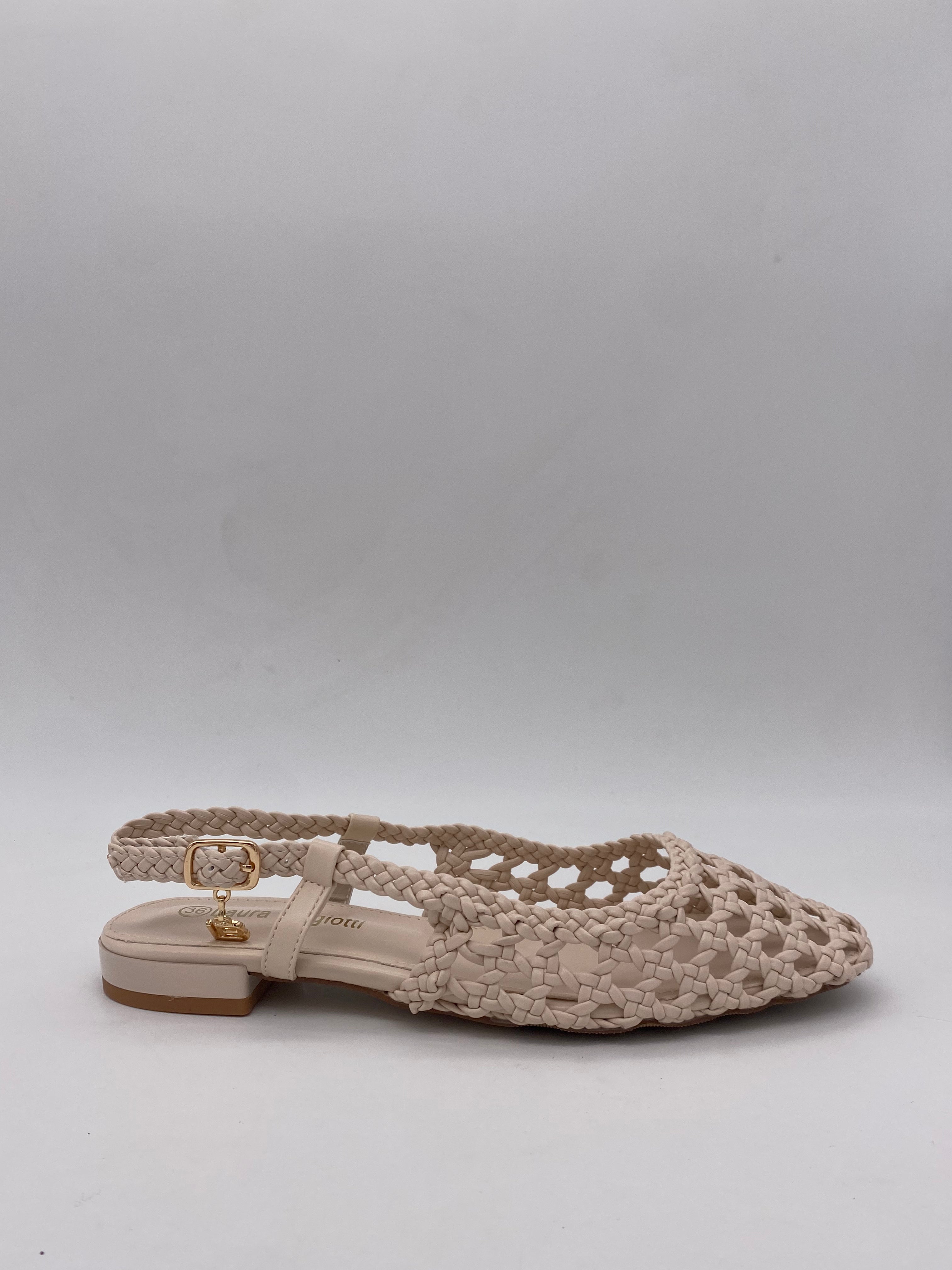 LAURA BIAGIOTTI - Ballerina Bassa Beige/Nero - Donna