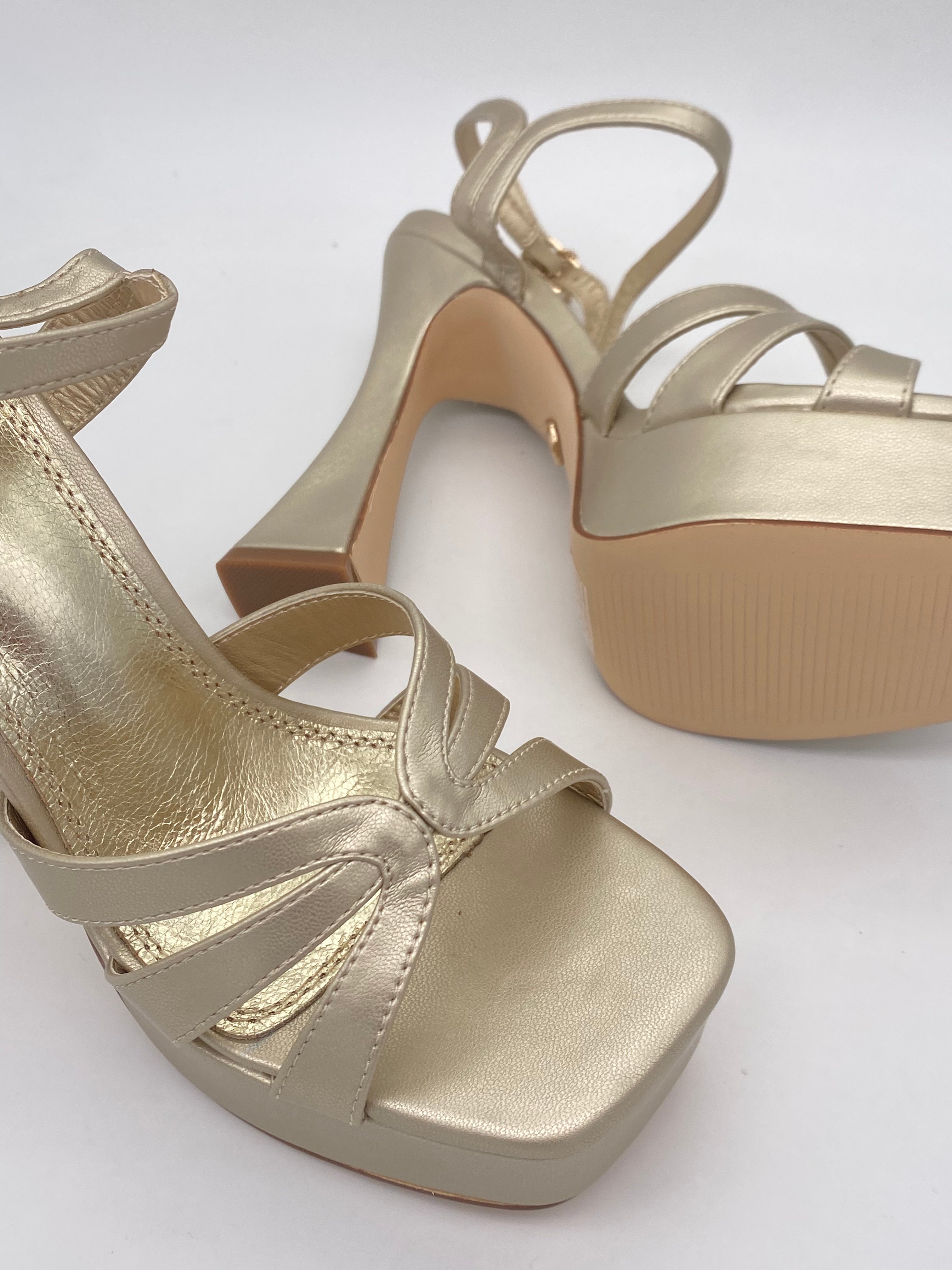 GOLD&GOLD - Sandalo con tacco Oro/Argento