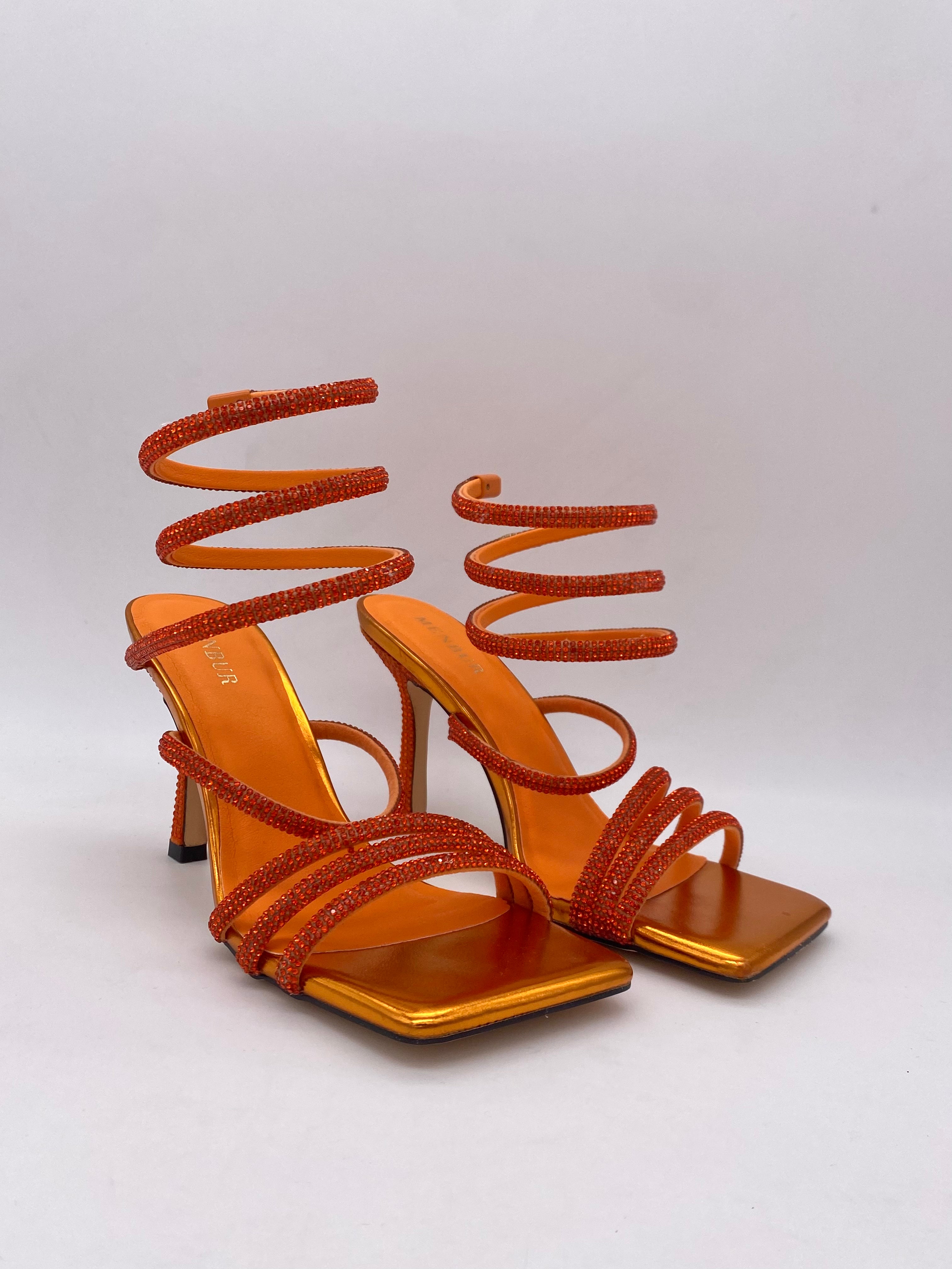 MENBUR - Sandalo con tacco  Glitter Fluo - Donna