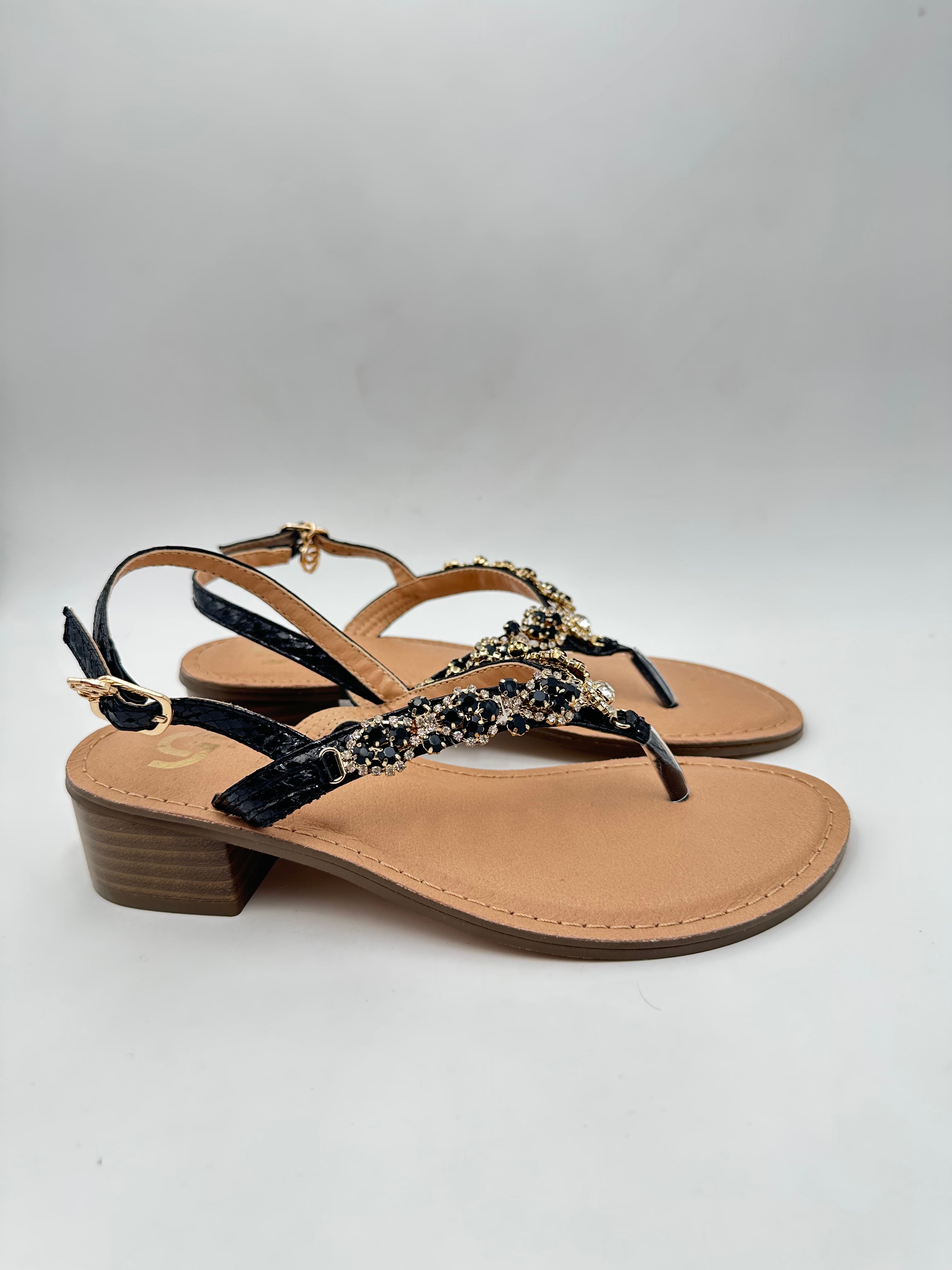 Gold&Gold - Sandalo a Infradito Donna - Nero
