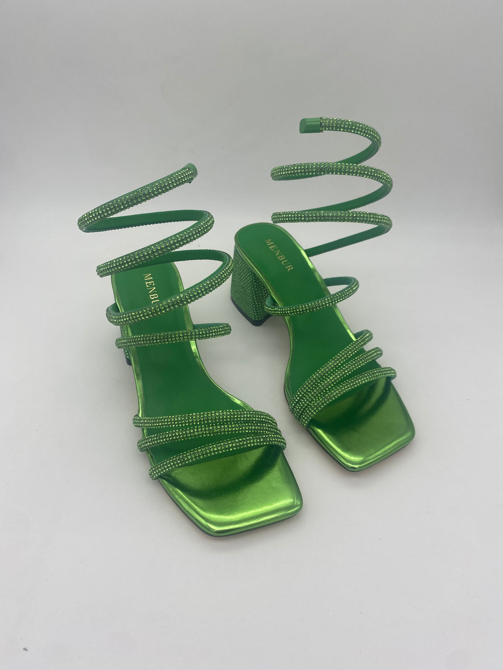 MENBUR - Sandalo con tacco basso Glitter Fluo - Donna