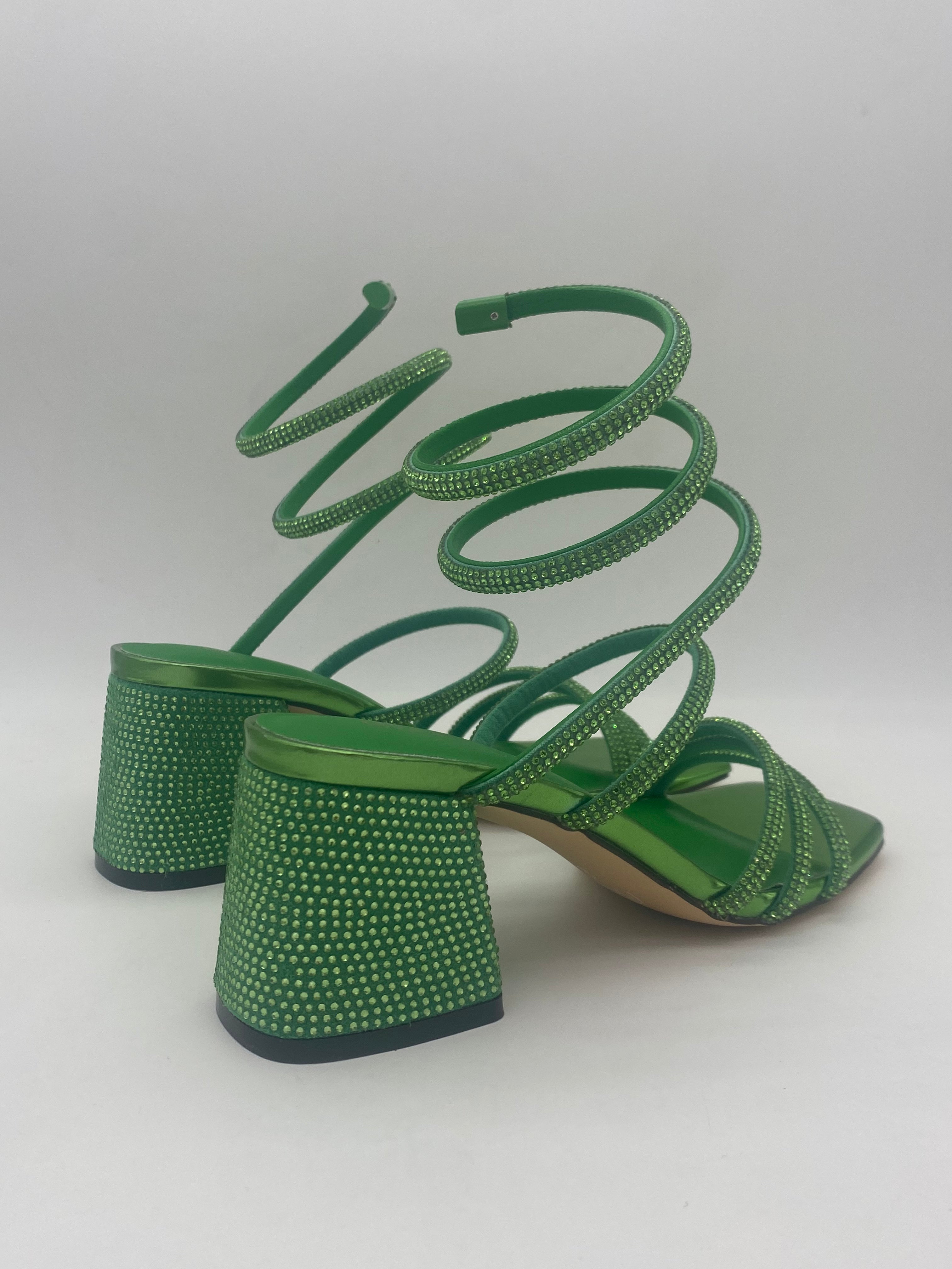 MENBUR - Sandalo con tacco basso Glitter Fluo - Donna