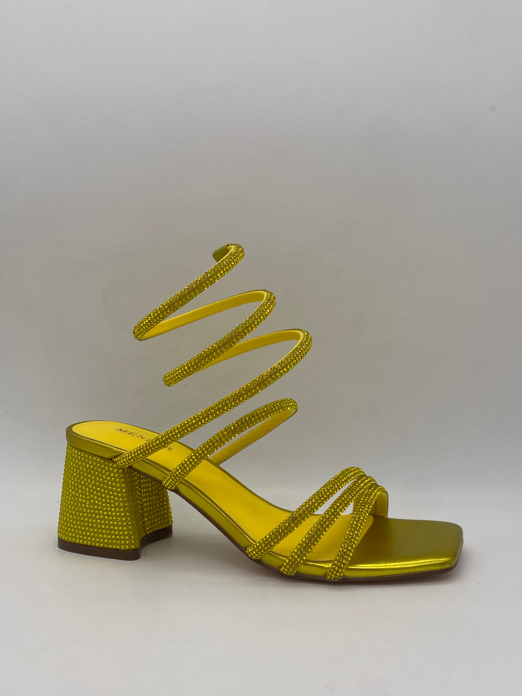 MENBUR - Sandalo con tacco basso Glitter Fluo - Donna