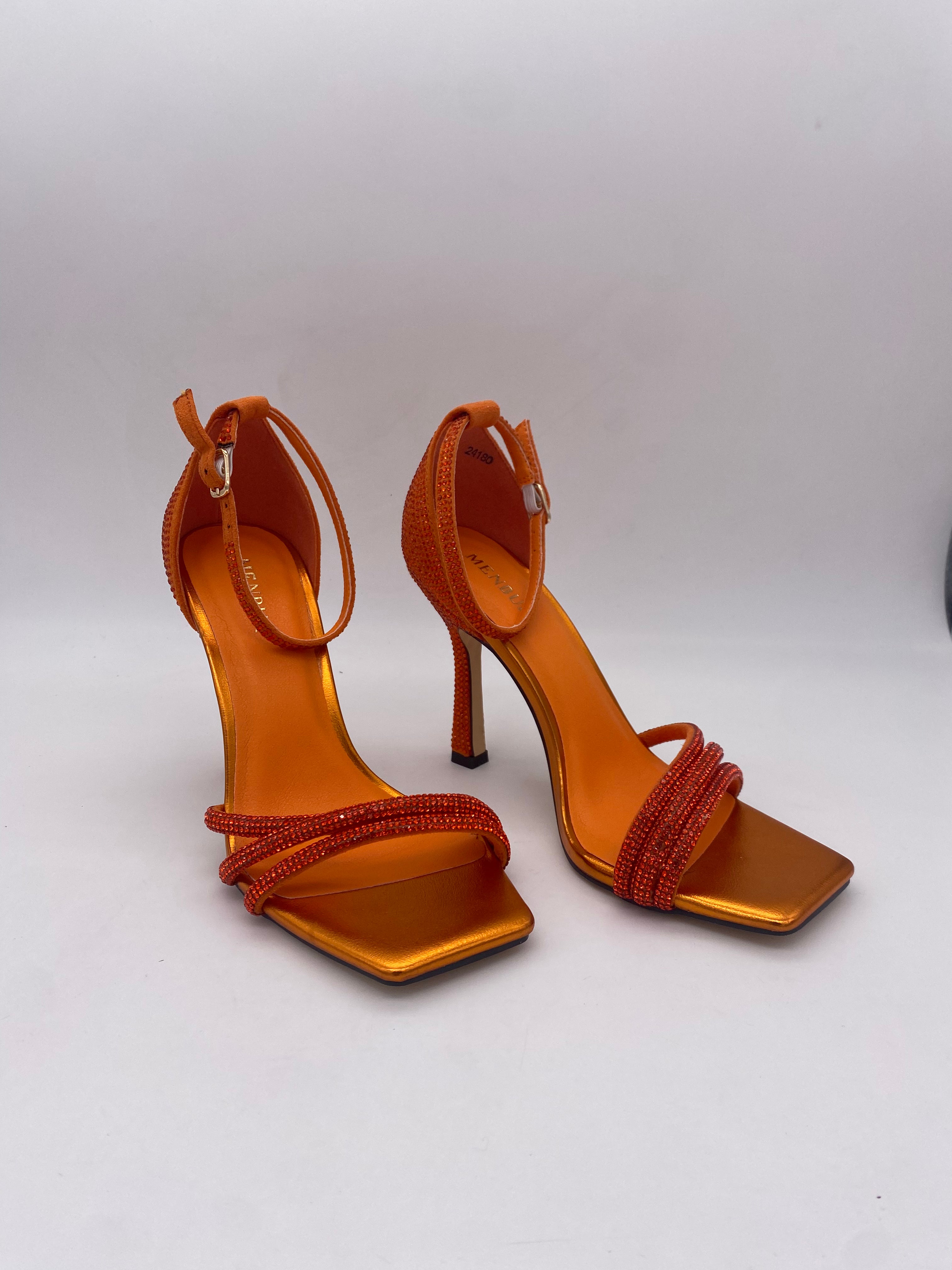 MENBUR - Sandalo Glitter Arancione fluoro - Donna