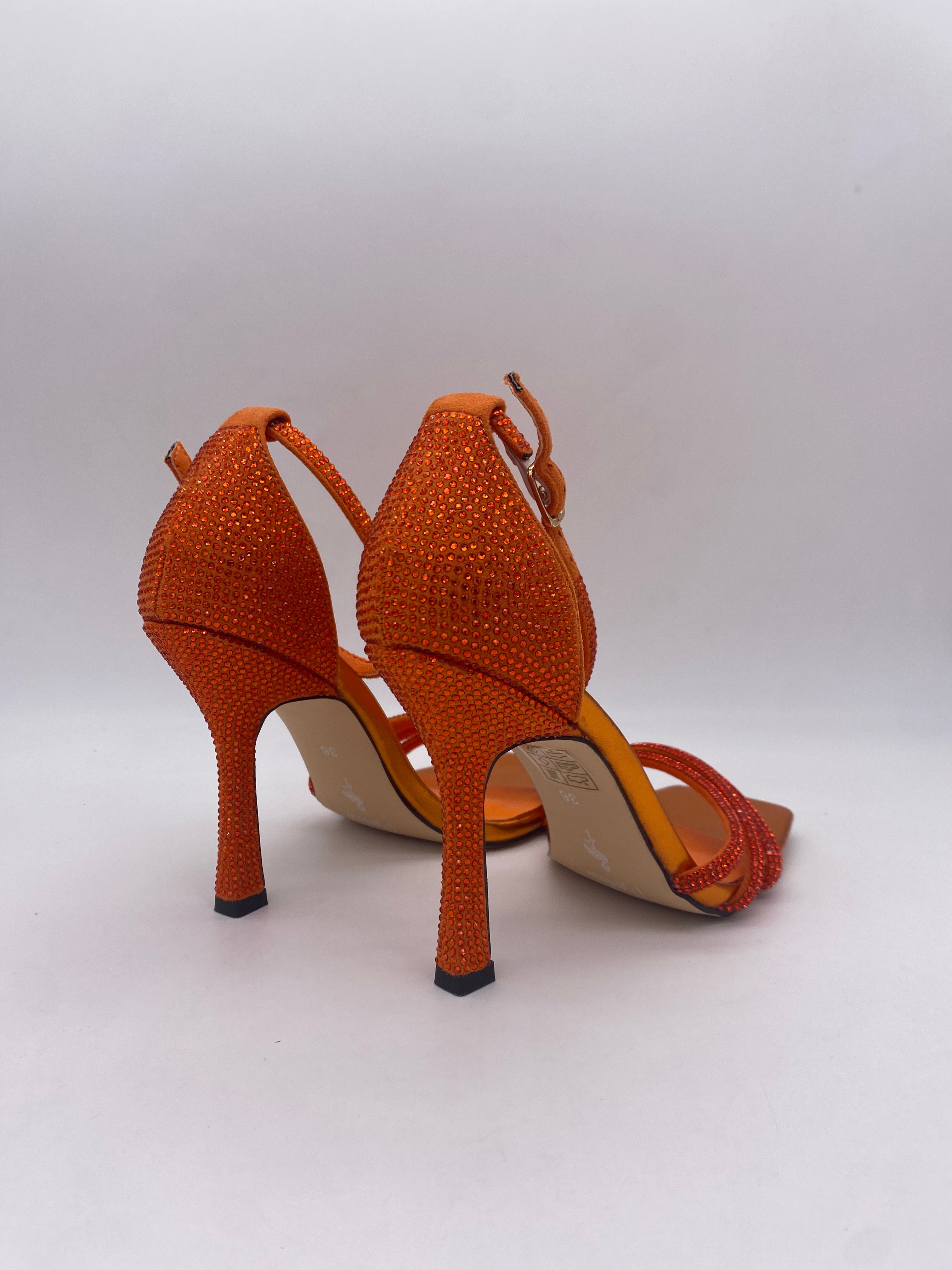 MENBUR - Sandalo Glitter Arancione fluoro - Donna
