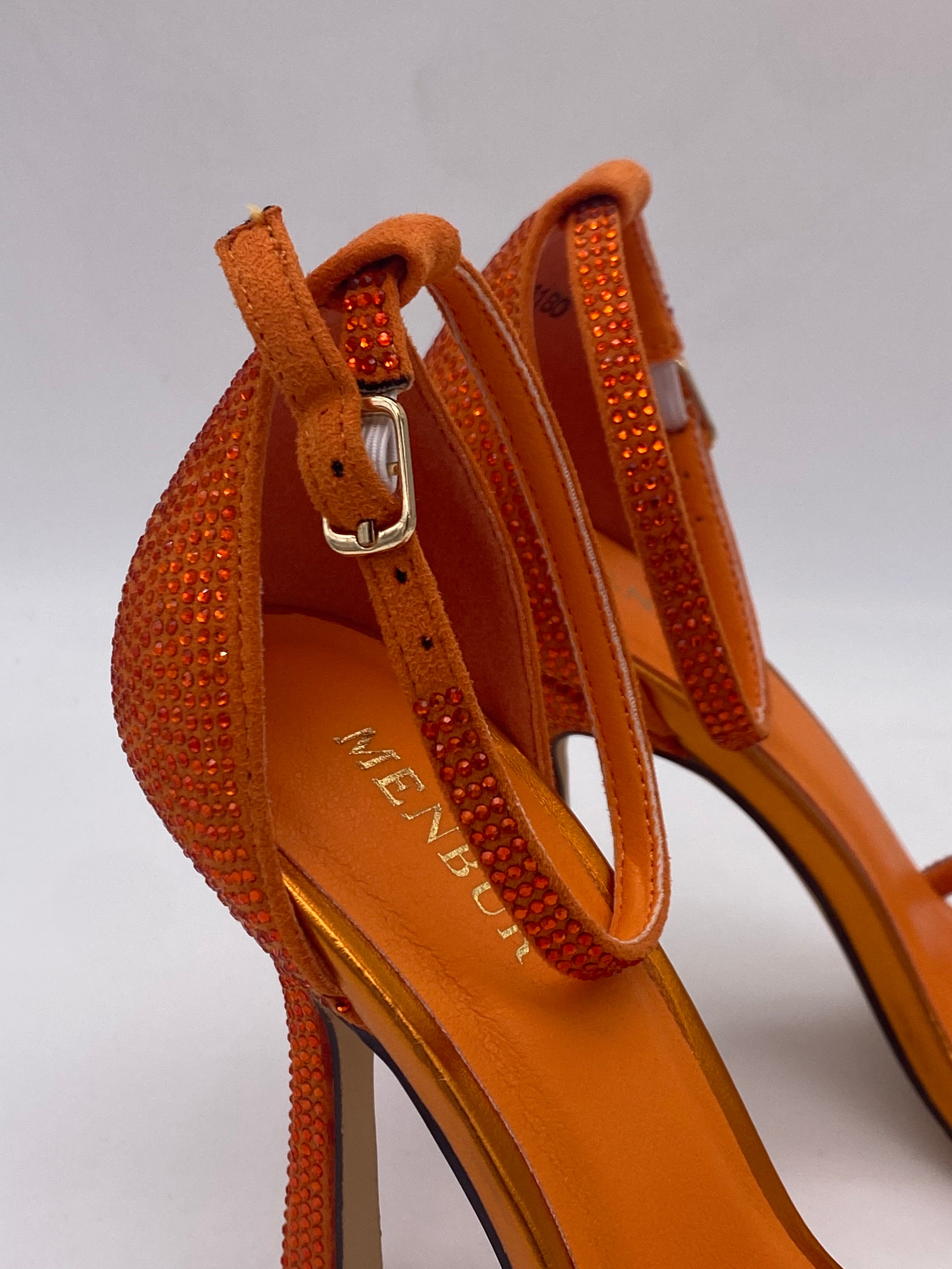 MENBUR - Sandalo Glitter Arancione fluoro - Donna