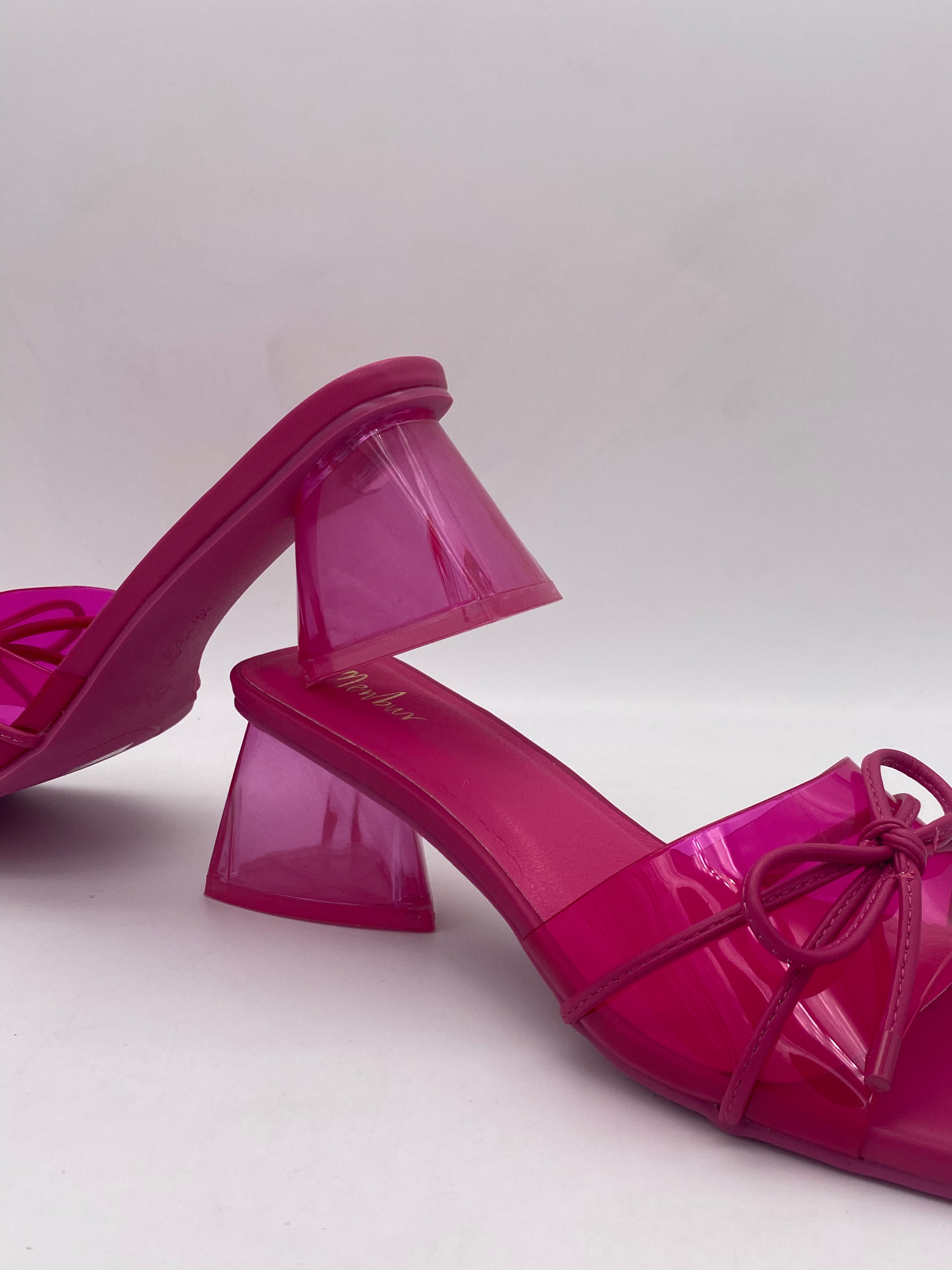 MENBUR - Ciabatta con tacco basso Fucsia Fiocco - Donna