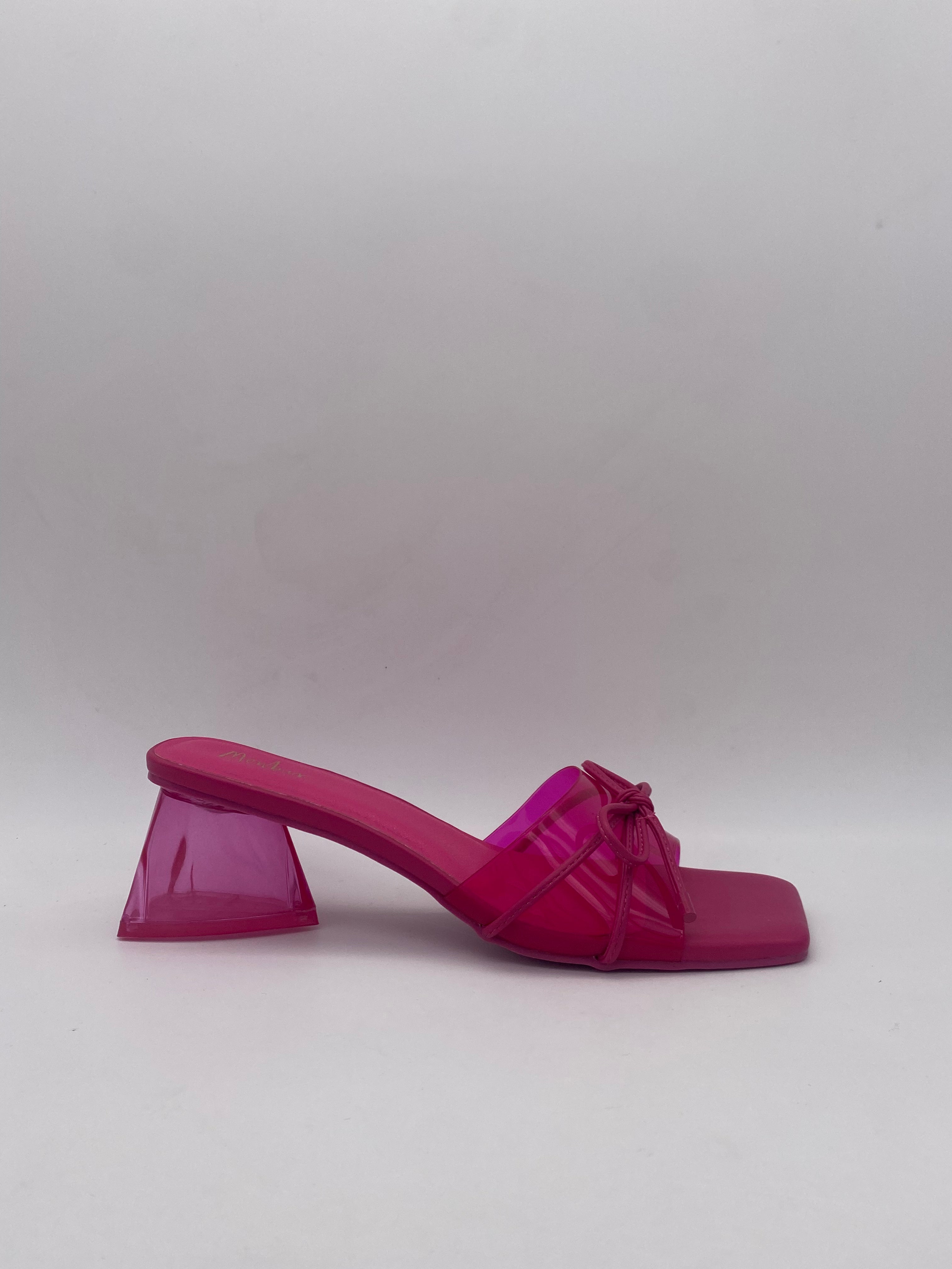 MENBUR - Ciabatta con tacco basso Fucsia Fiocco - Donna