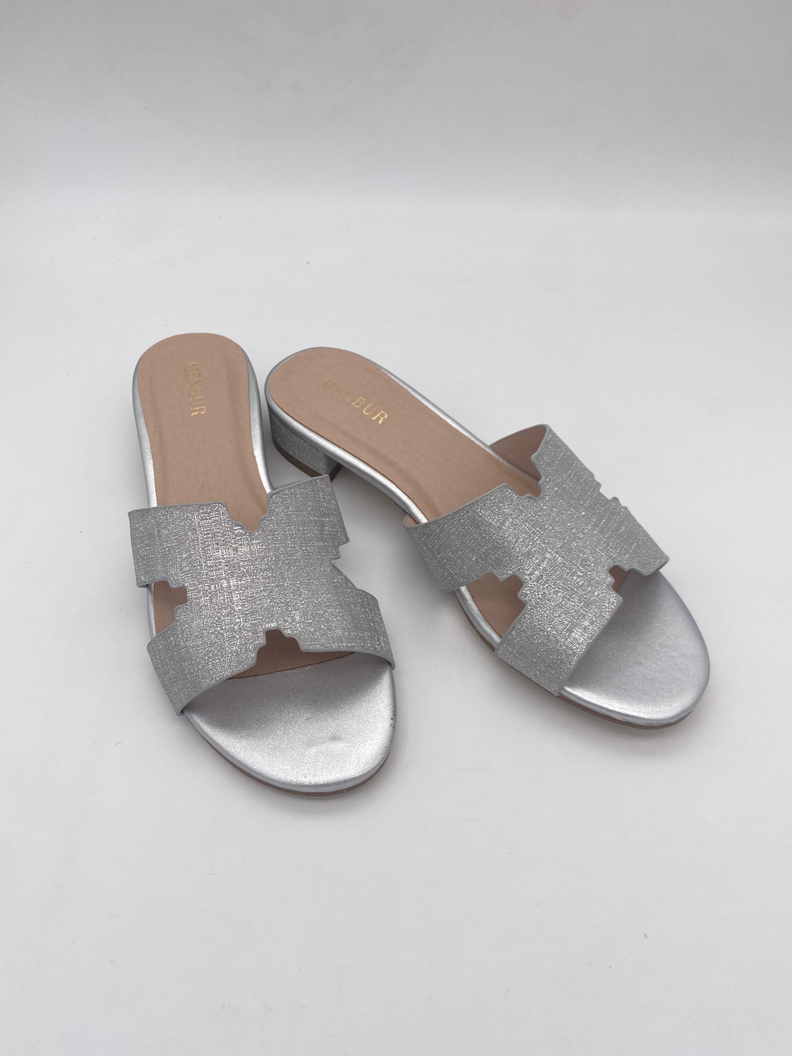 MENBUR - Ciabatta Glitter Argento - Donna