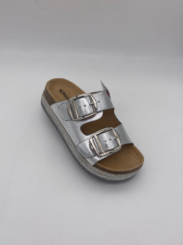 Superga - Sandali platform Oro/Argento lam