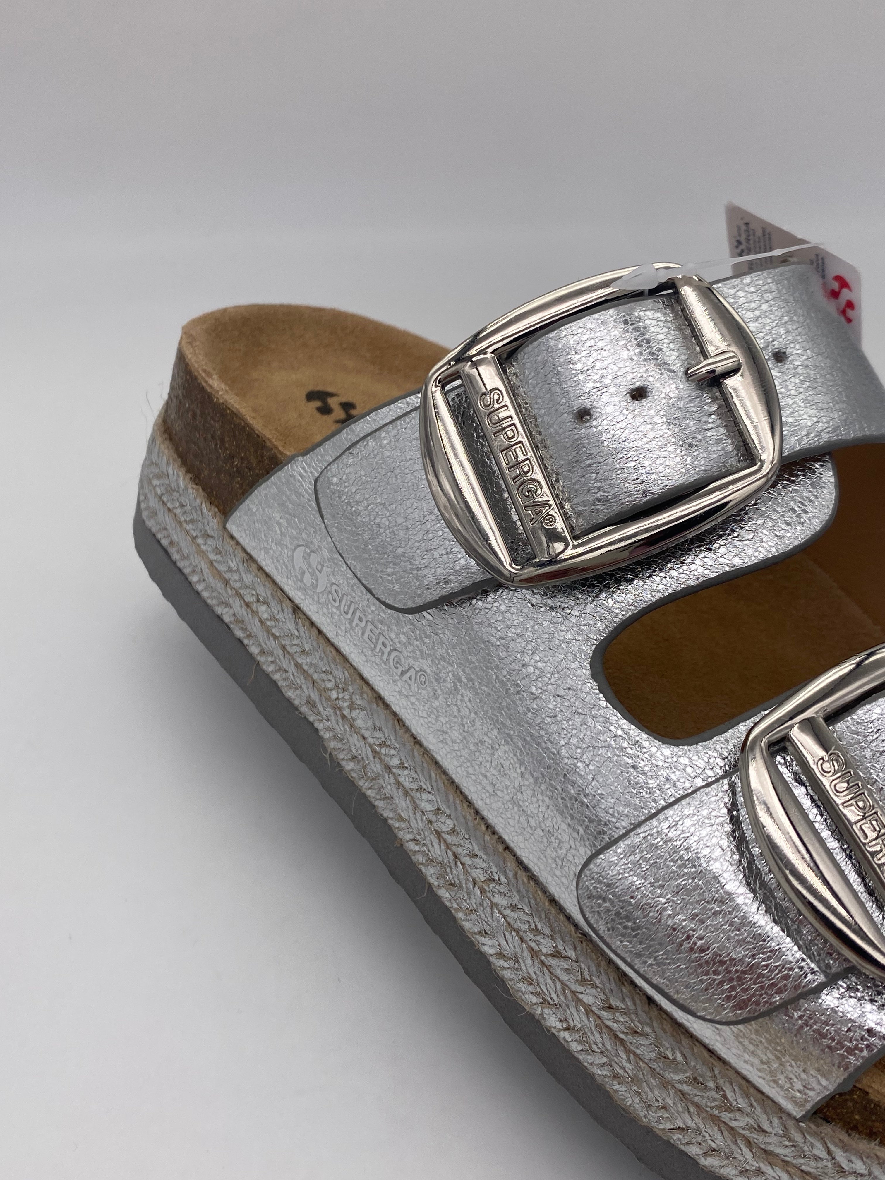Superga - Sandali platform Oro/Argento lam