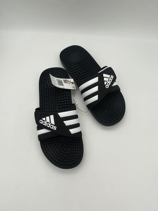 ADIDAS - PANTOFOLE Strappo Nero/Bianco - Uomo