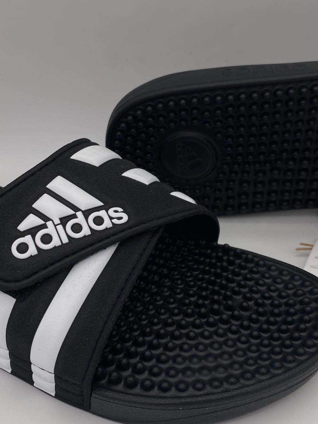 ADIDAS - PANTOFOLE Strappo Nero/Bianco - Uomo