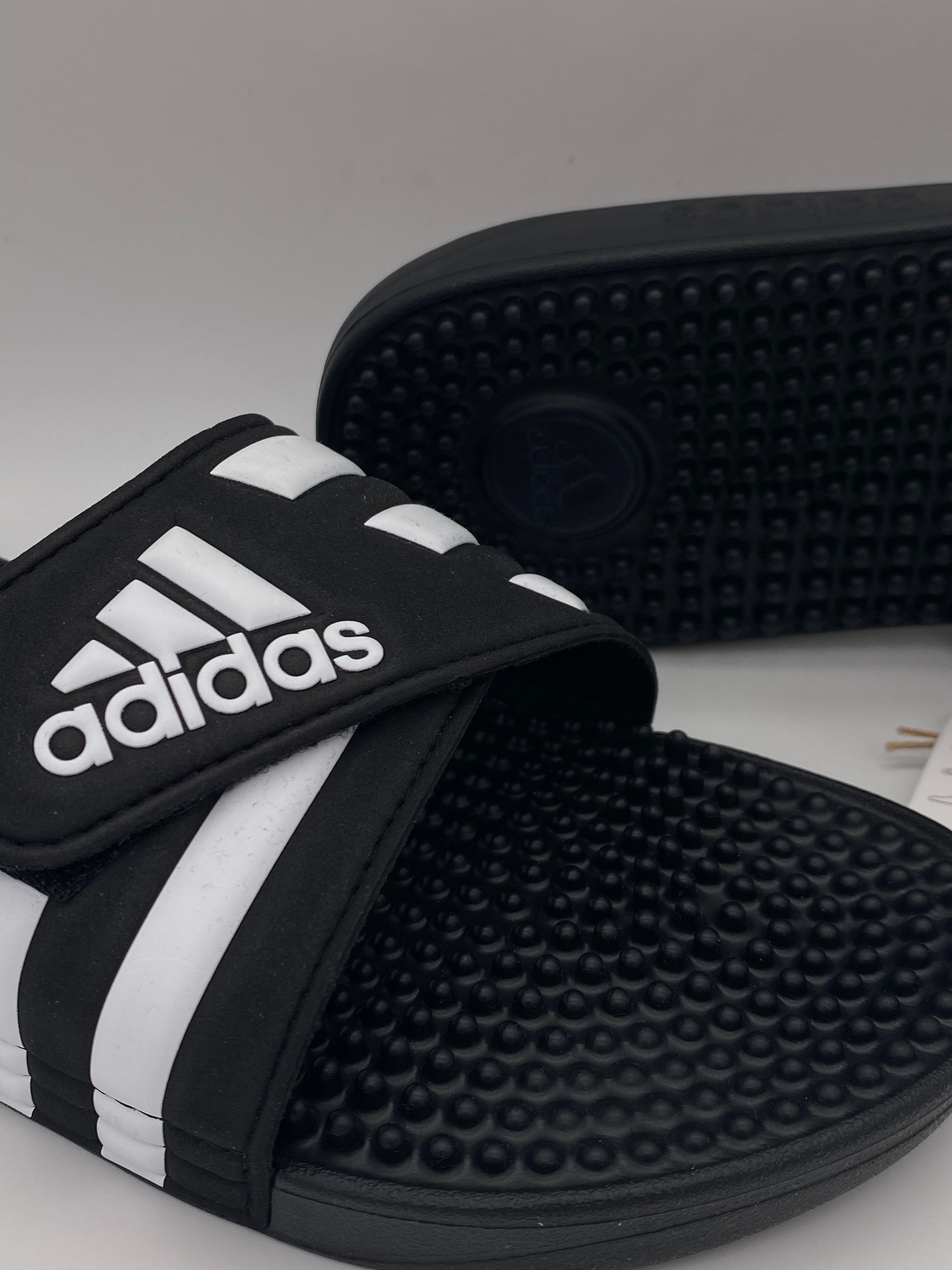 ADIDAS - PANTOFOLE Strappo Nero/Bianco - Uomo