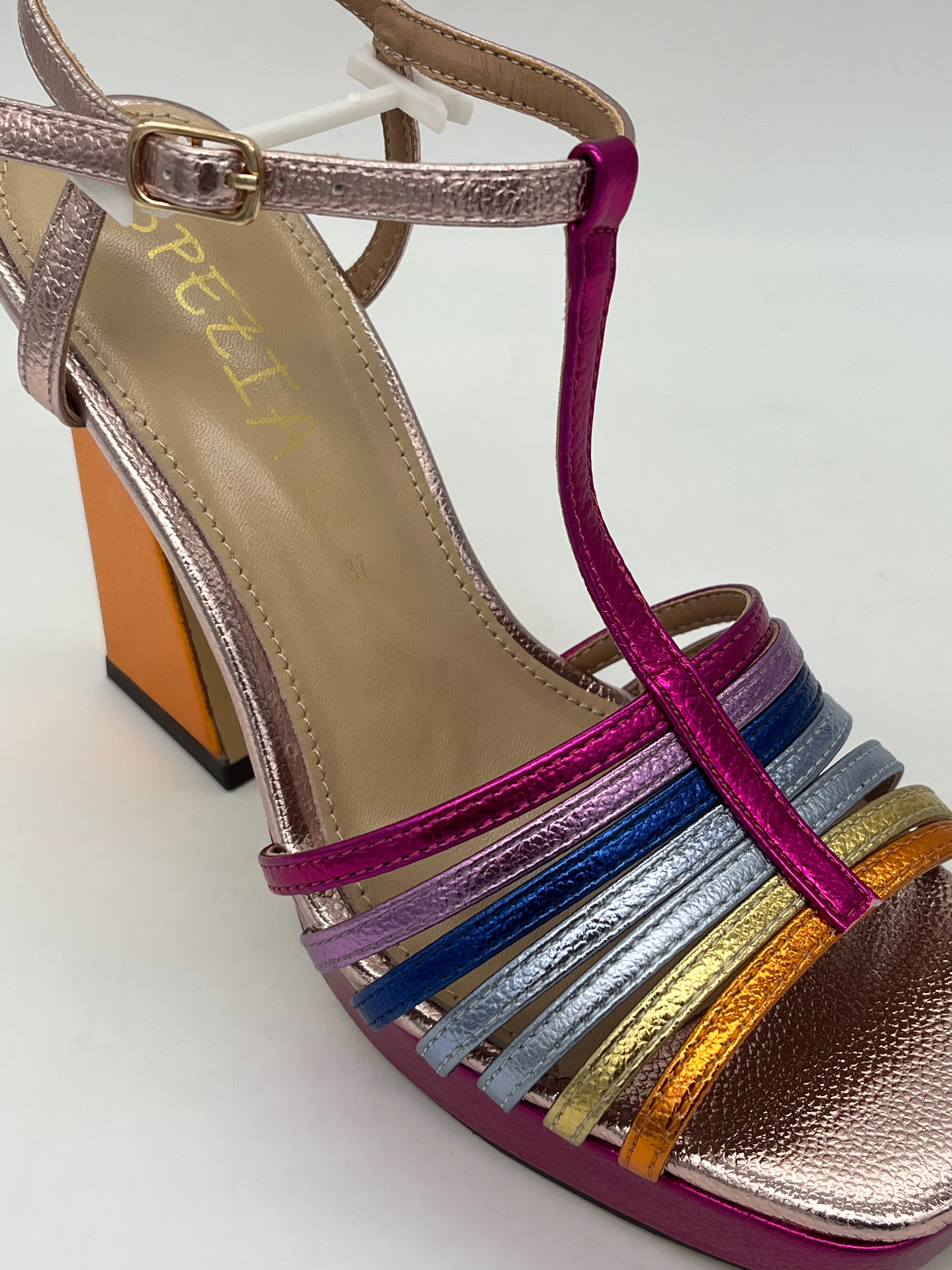 SPEZIAL - Sandalo Multi/Argento/Fucsia art.7665 - Donna