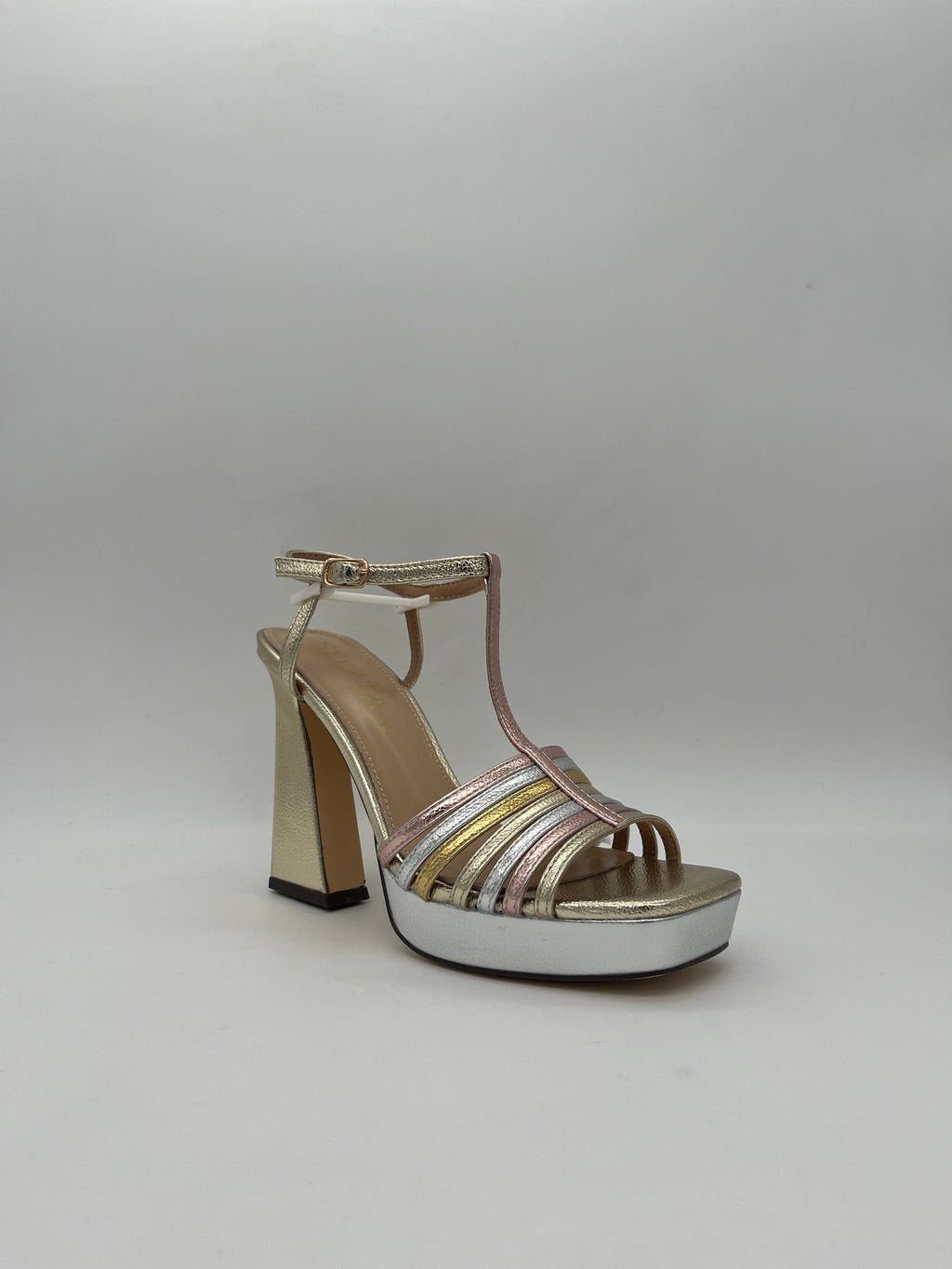 SPEZIAL - Sandalo Multi/Argento/Fucsia art.7665 - Donna