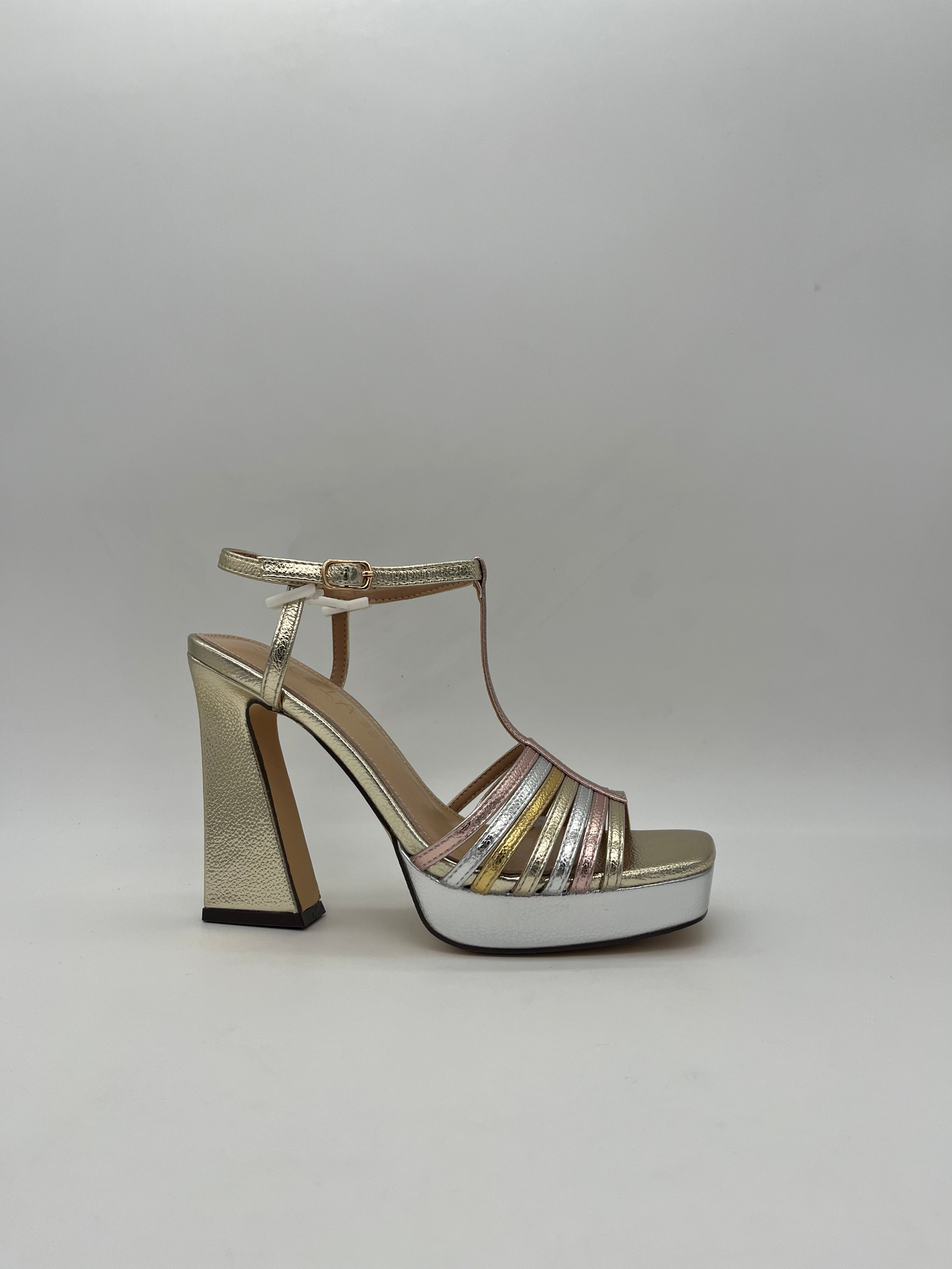 SPEZIAL - Sandalo Multi/Argento/Fucsia art.7665 - Donna