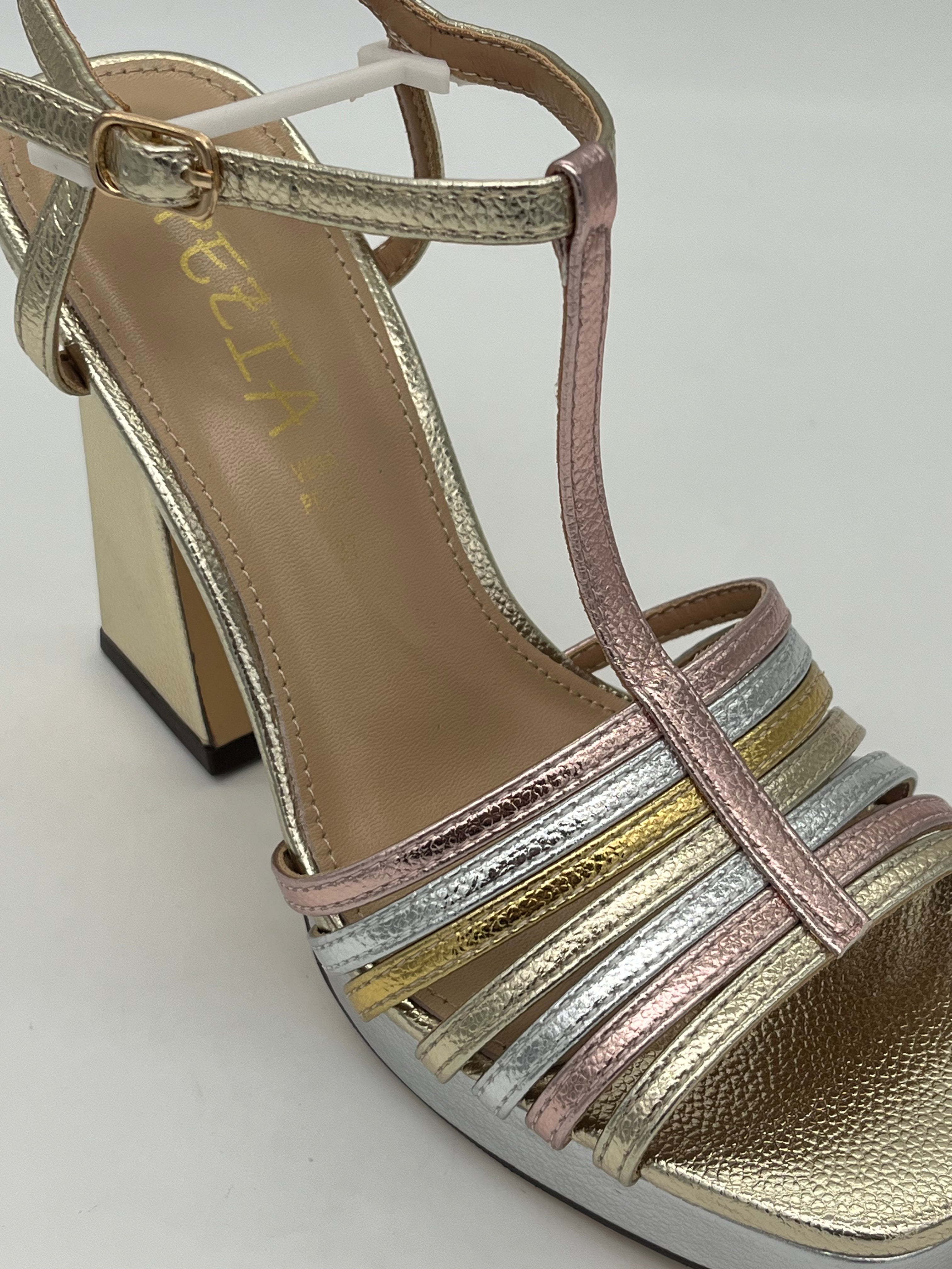SPEZIAL - Sandalo Multi/Argento/Fucsia art.7665 - Donna
