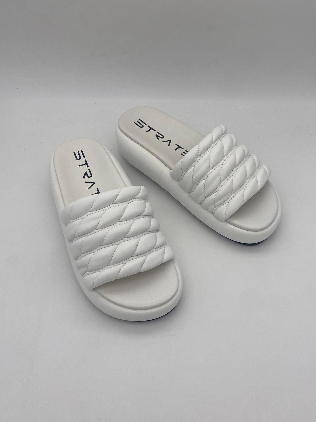 STRATEGIA - Ciabatta con zeppa Bianco - Donna