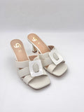 Gold&Gold . Sandalo con tacco Bianco/Beige - Donna