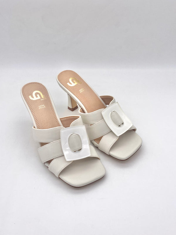 Gold&Gold . Sandalo con tacco Bianco/Beige - Donna