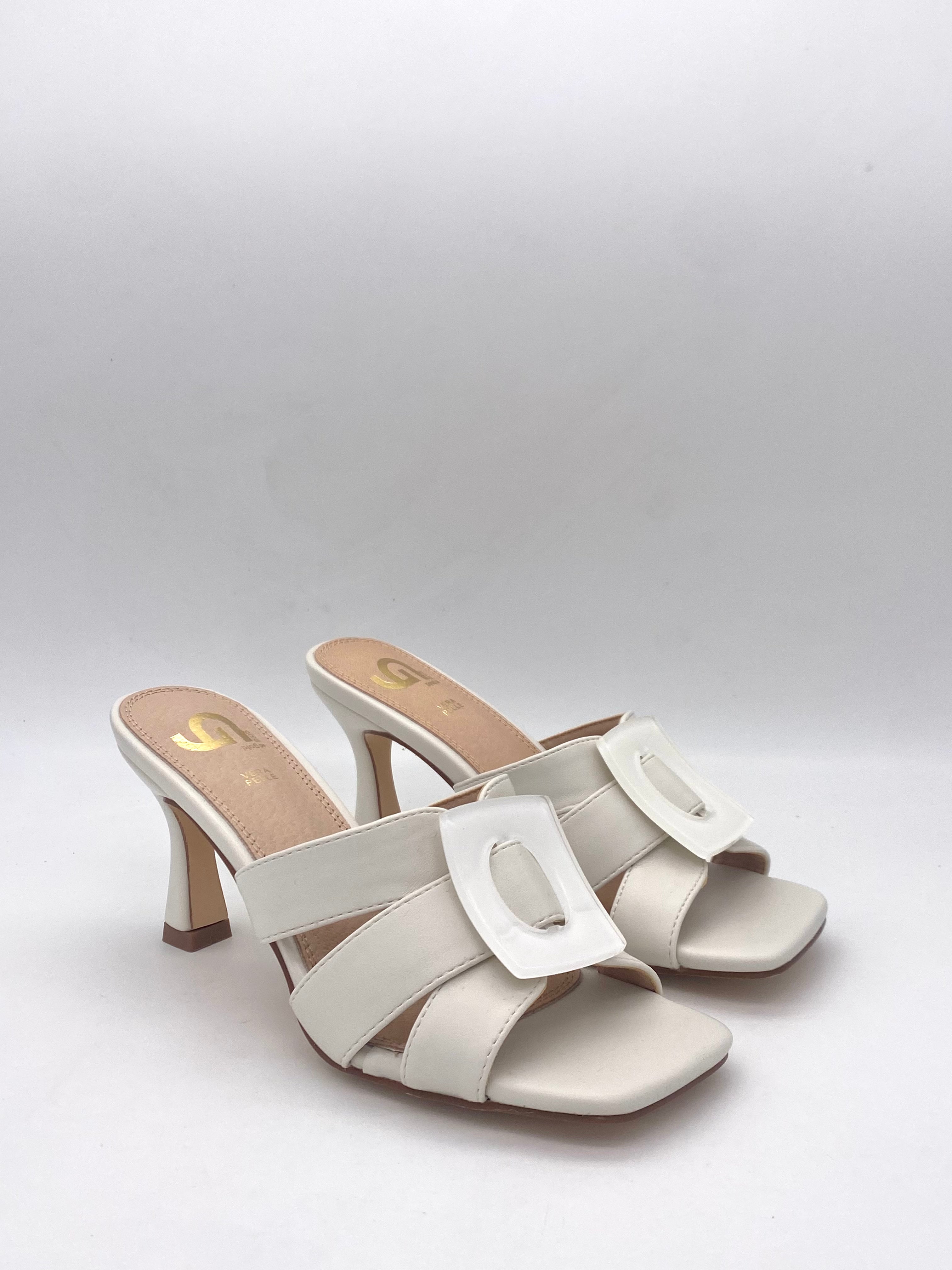 Gold&Gold . Sandalo con tacco Bianco/Beige - Donna