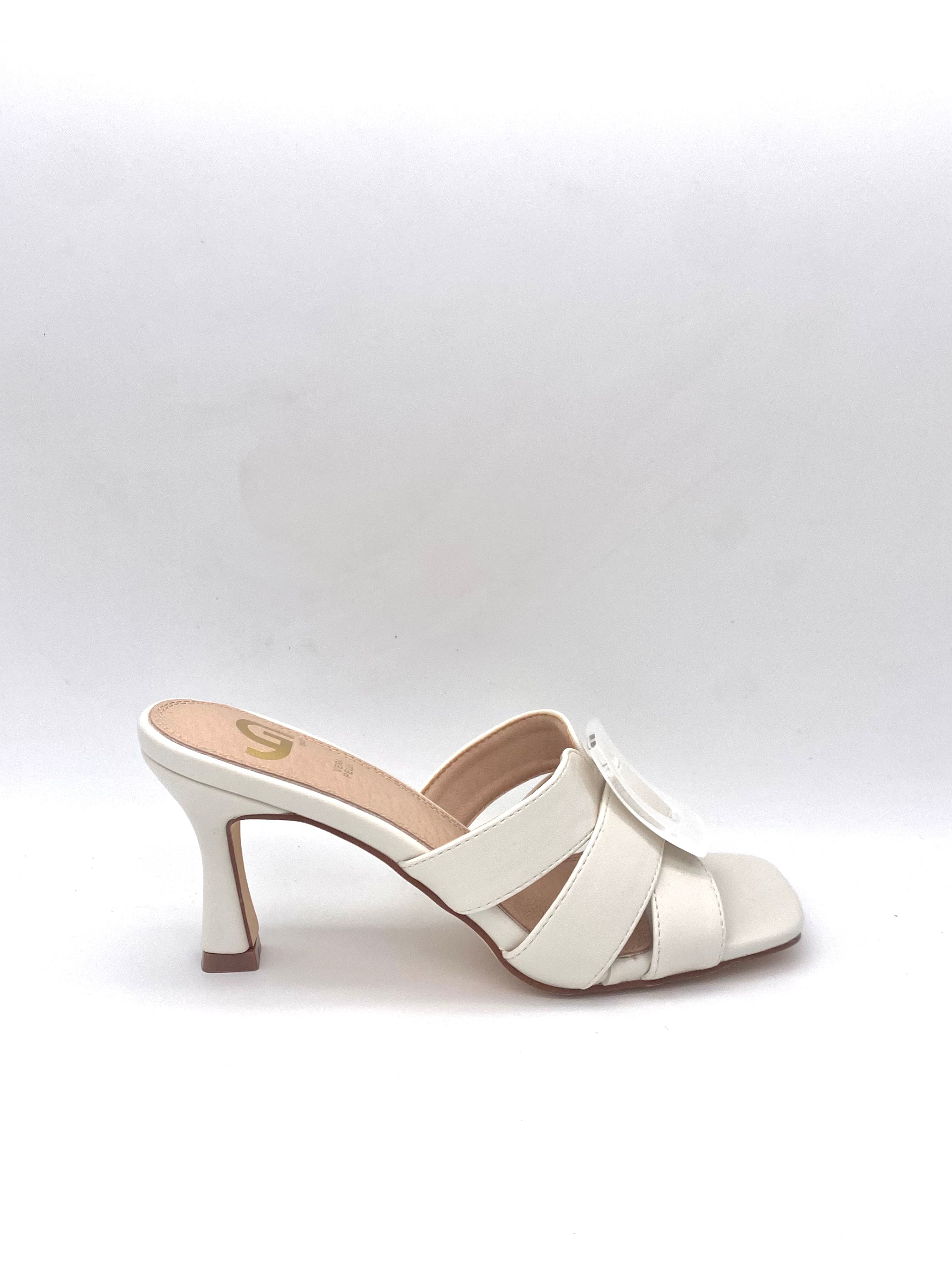 Gold&Gold . Sandalo con tacco Bianco/Beige - Donna