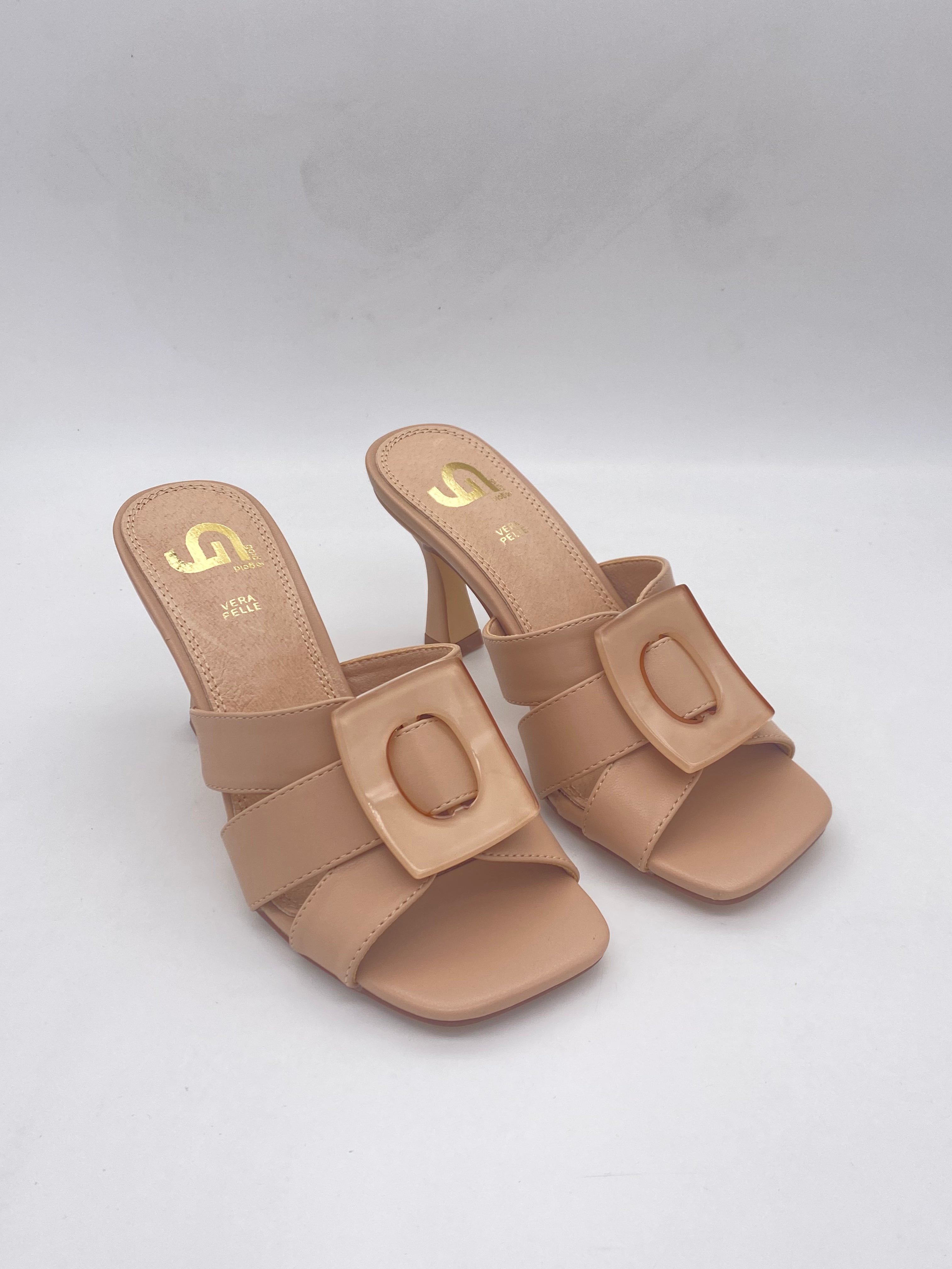 Gold&Gold . Sandalo con tacco Bianco/Beige - Donna