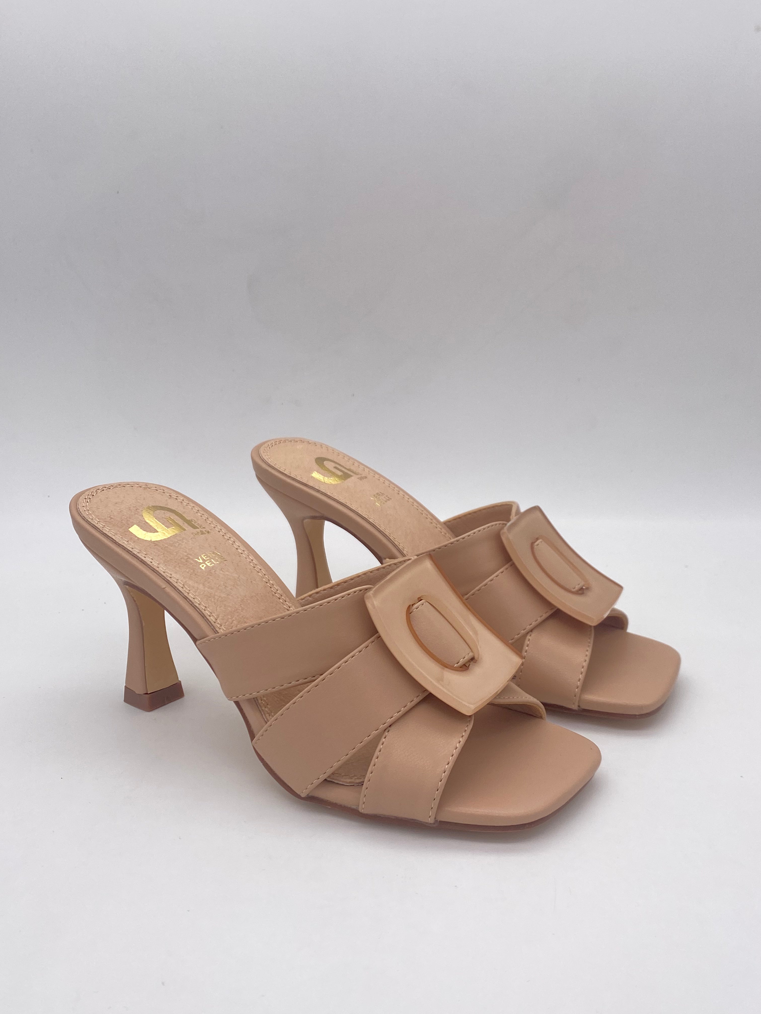 Gold&Gold . Sandalo con tacco Bianco/Beige - Donna