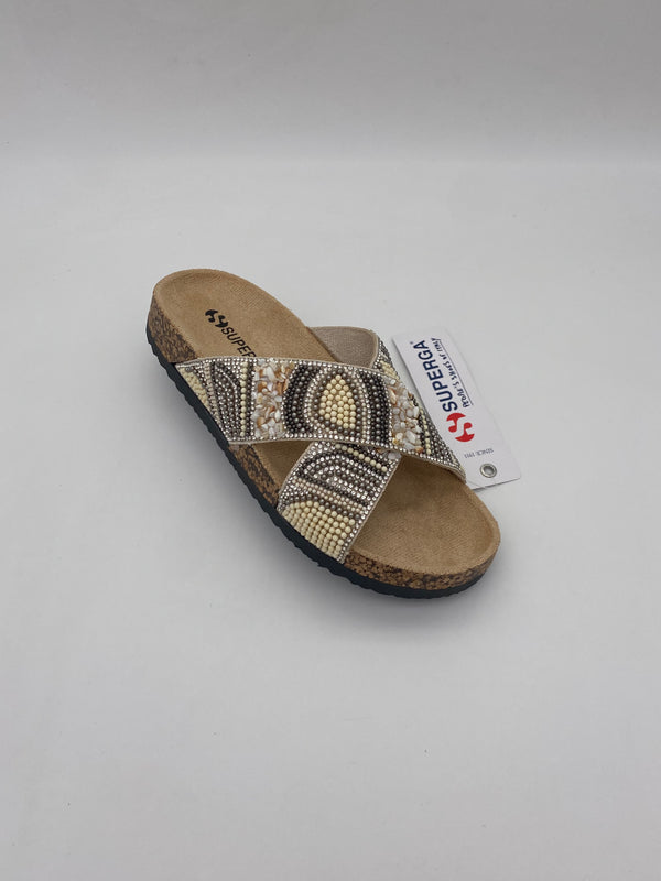 SUPERGA - Sandali Strass Fascia incrociata