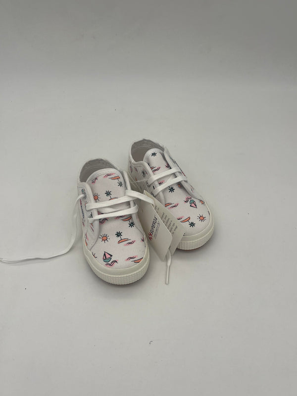 SUPERGA - BABY SEA PRINT WHITE - PRIMI PASSI