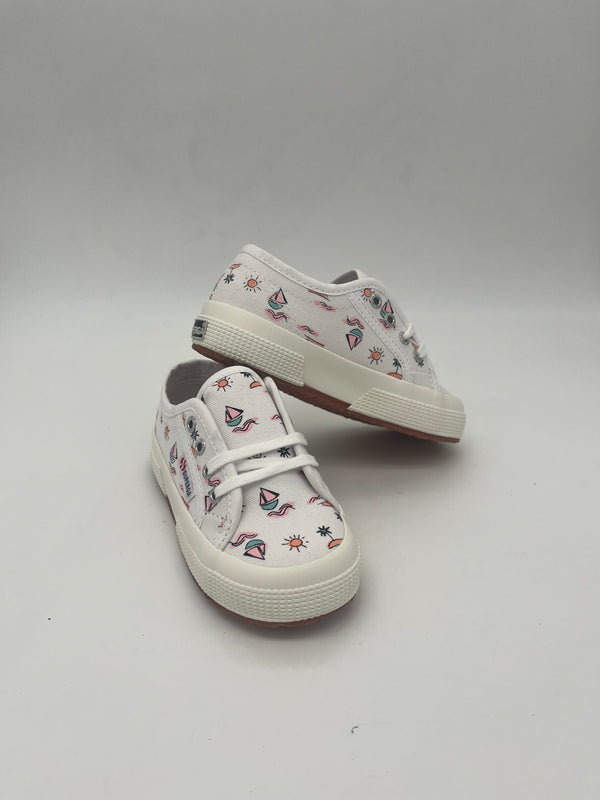 SUPERGA - BABY SEA PRINT WHITE - BAM