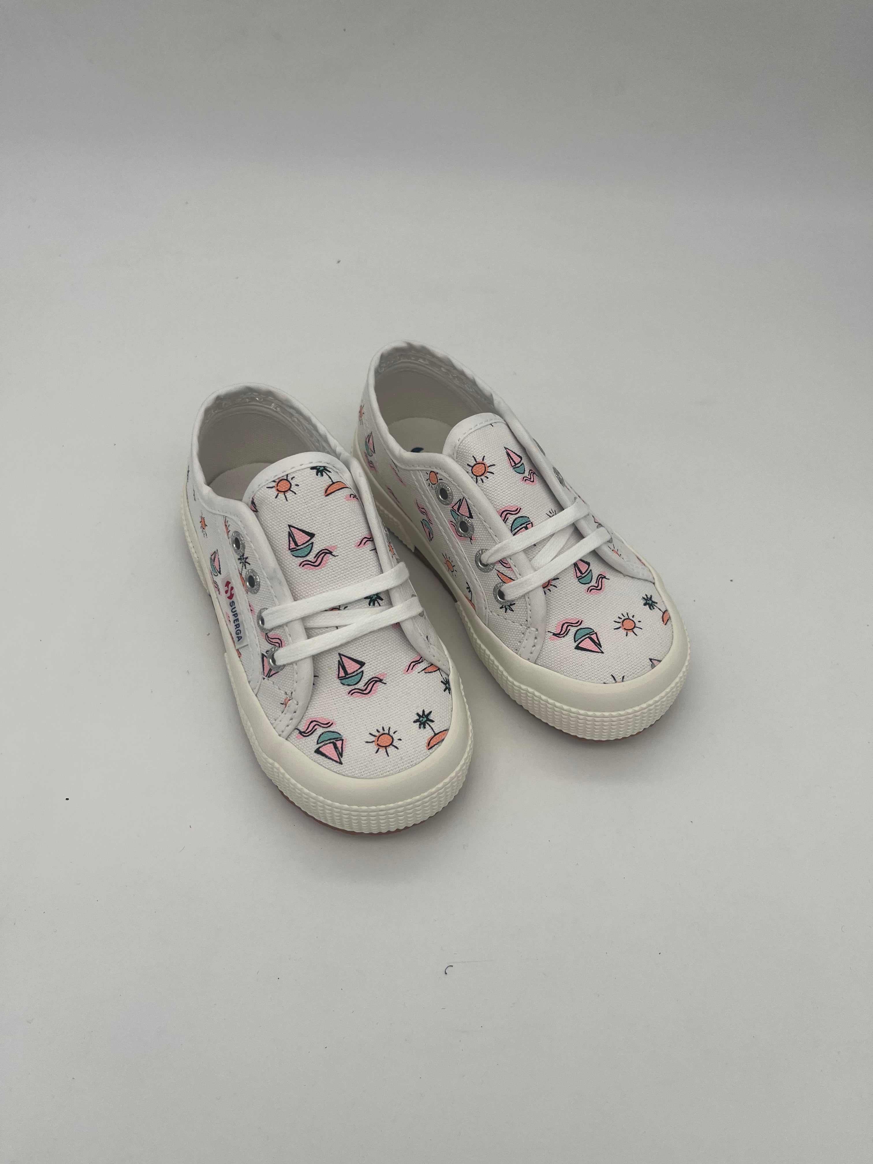 SUPERGA - BABY SEA PRINT WHITE - BAM