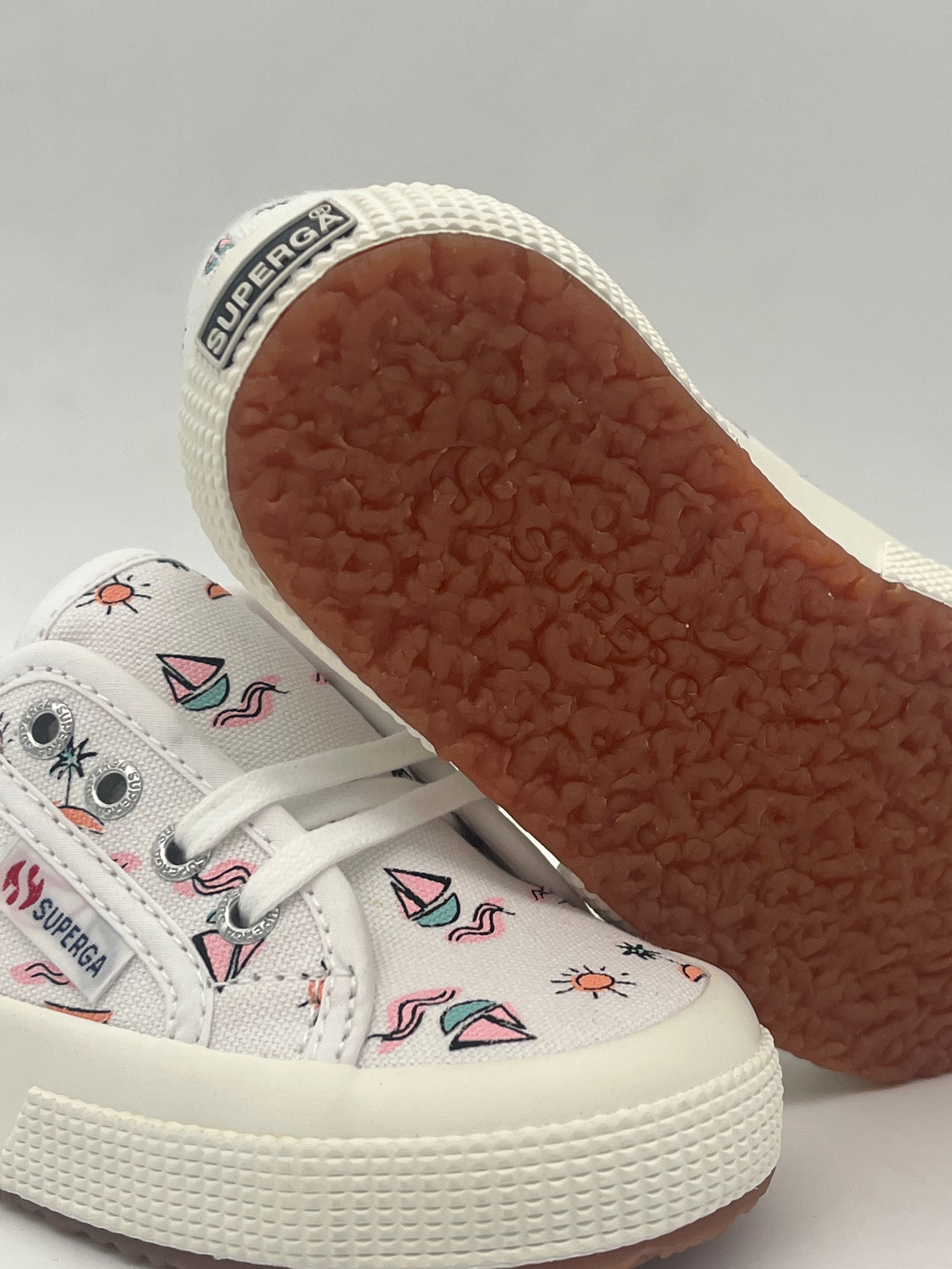SUPERGA - BABY SEA PRINT WHITE - BAM