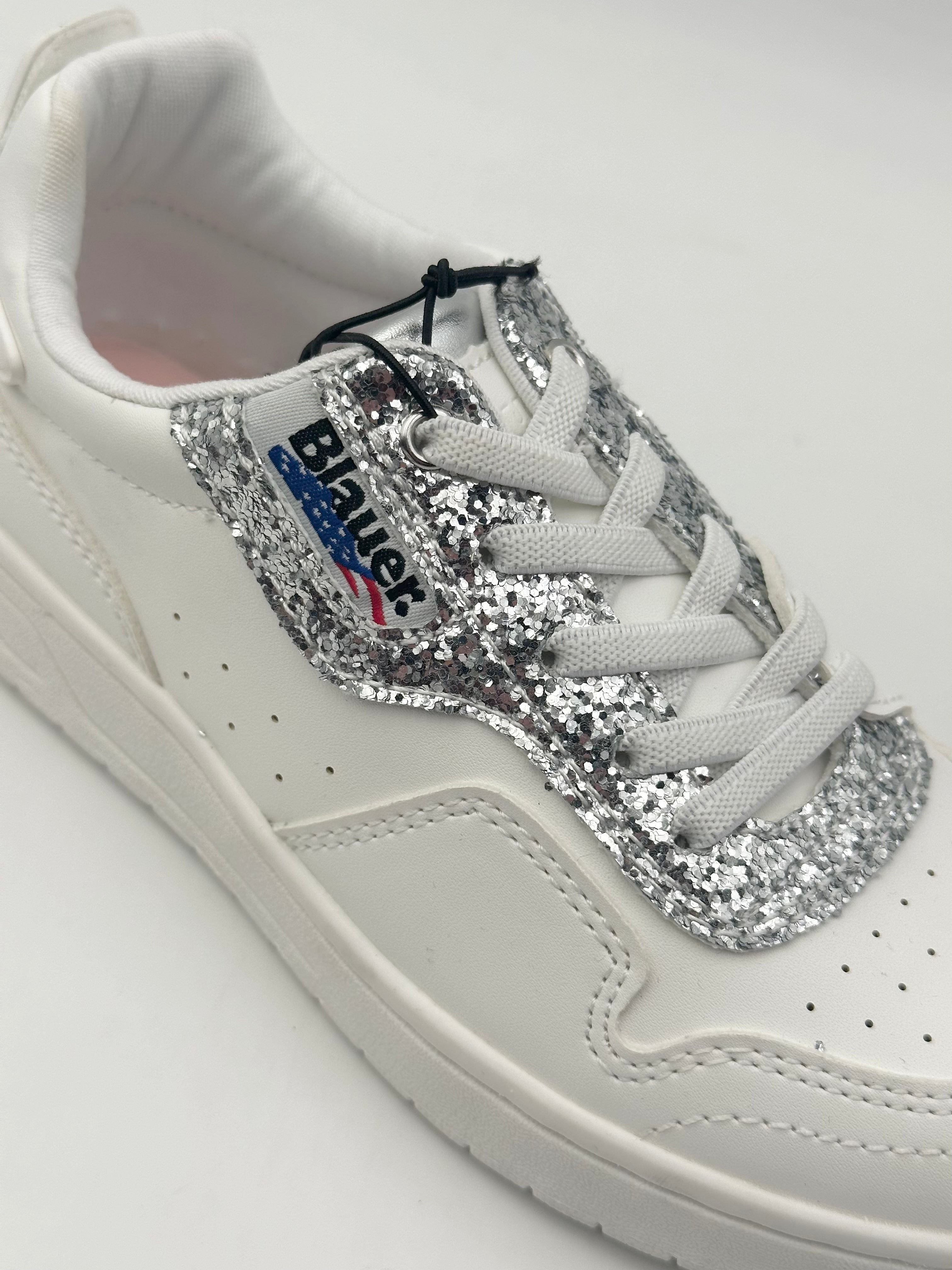 Blauer - Kid Sneakers bianche e argento