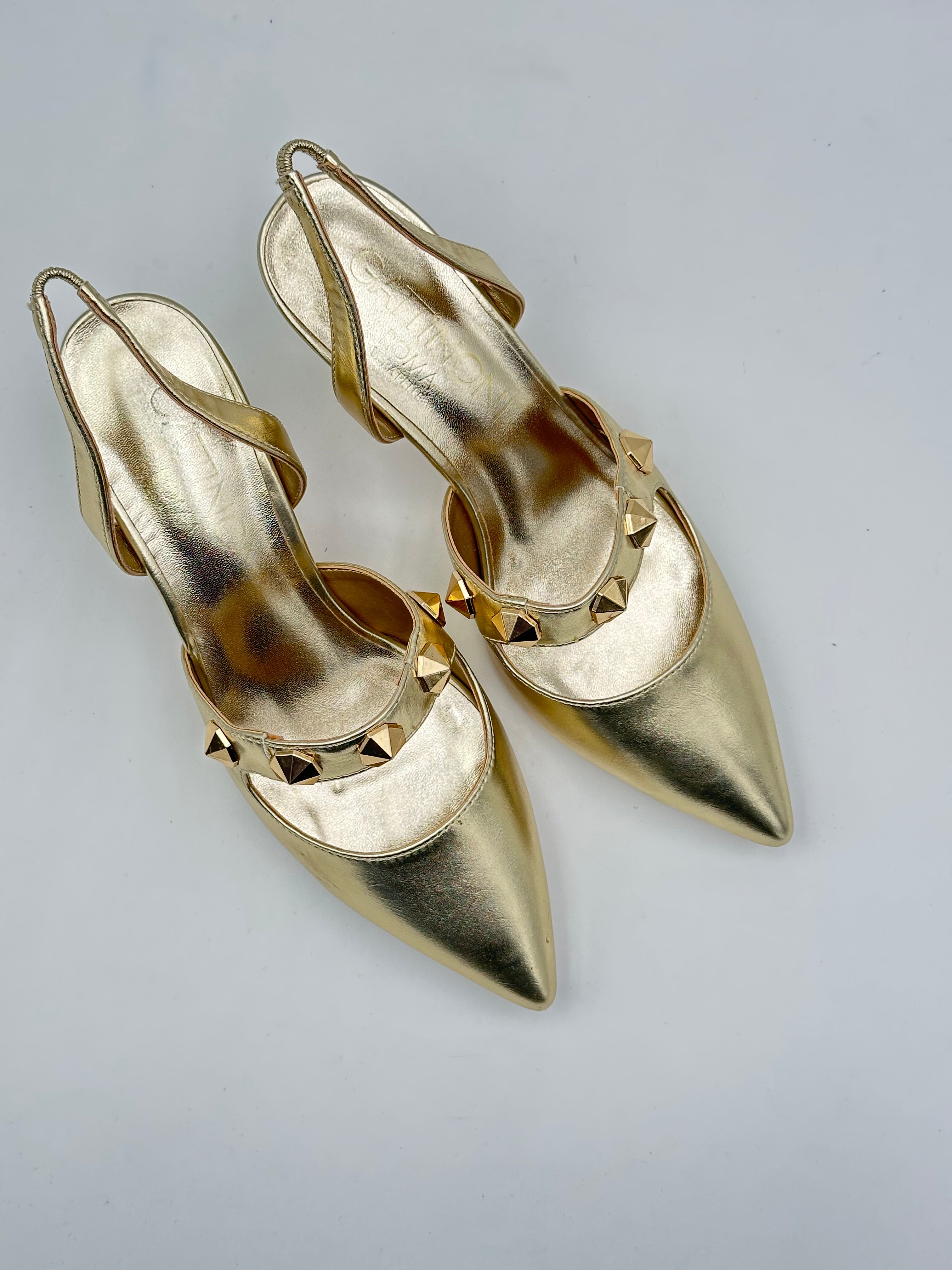 Gattinoni - Tacco Laminato Oro - Donna