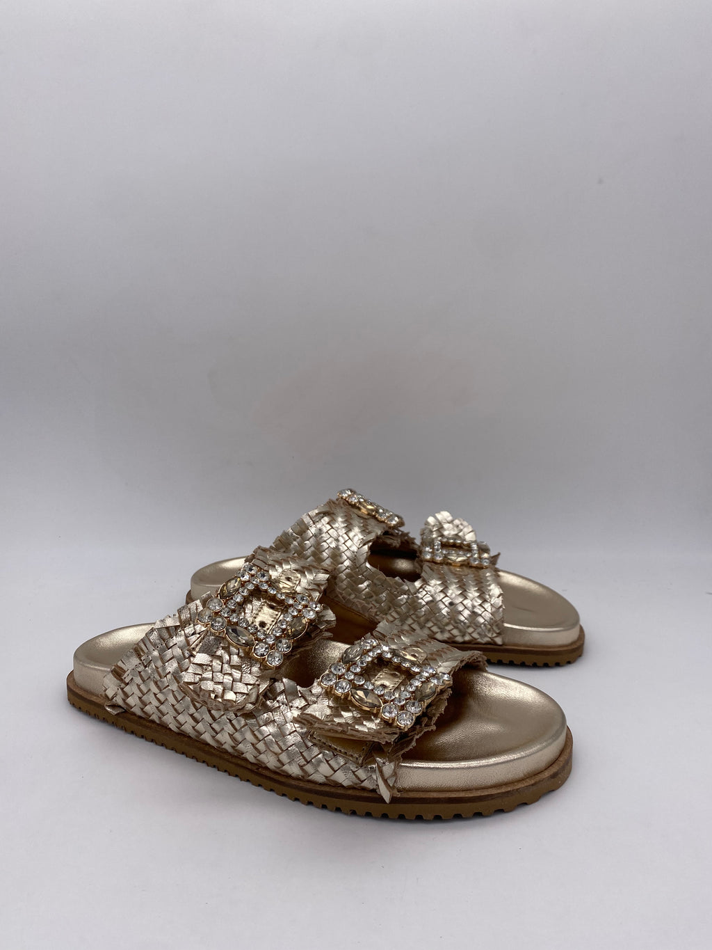 St. MODA - Sandali Laminati Oro - Donna