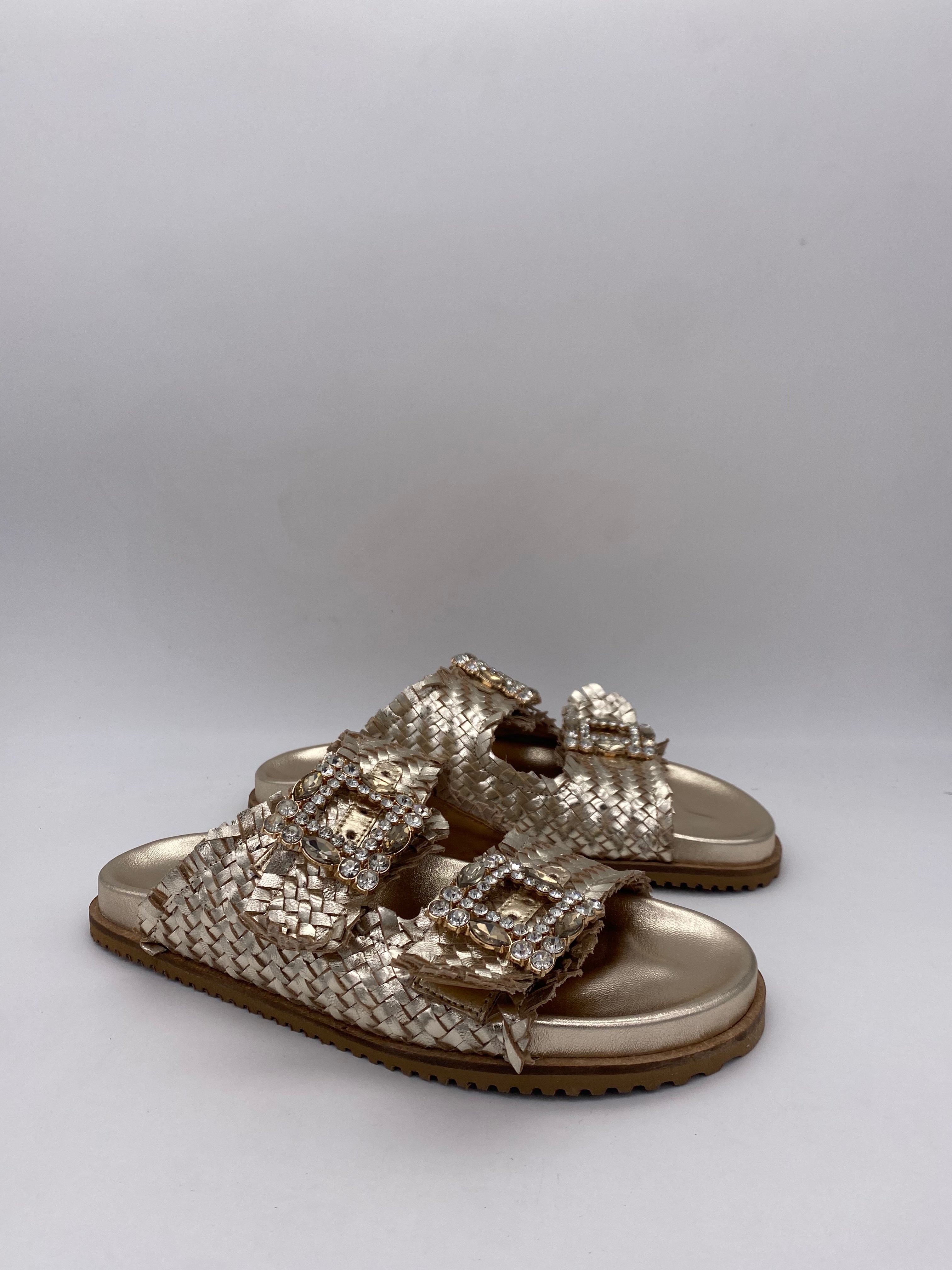 St. MODA - Sandali Laminati Oro - Donna