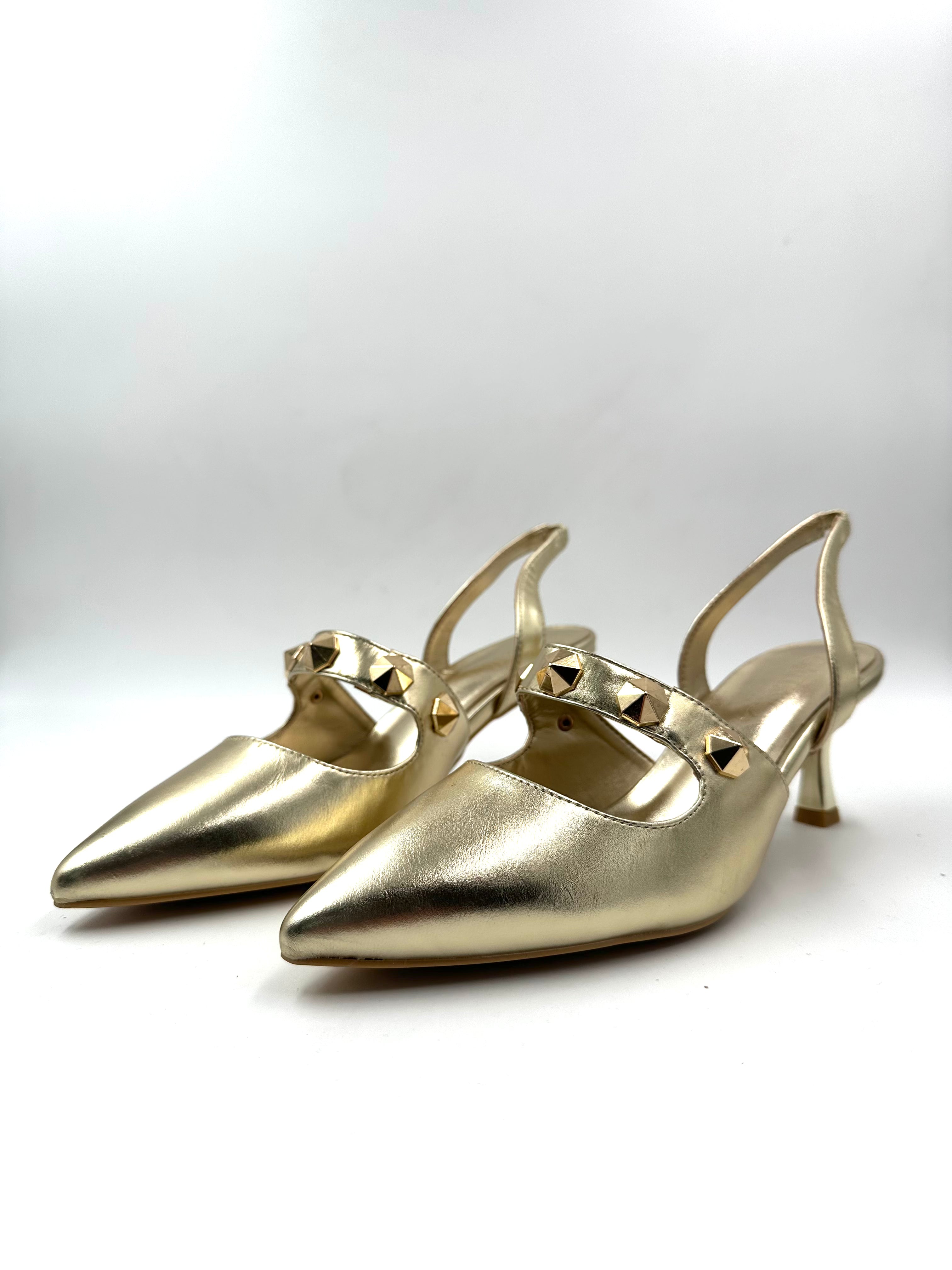 Gattinoni - Tacco Laminato Oro - Donna