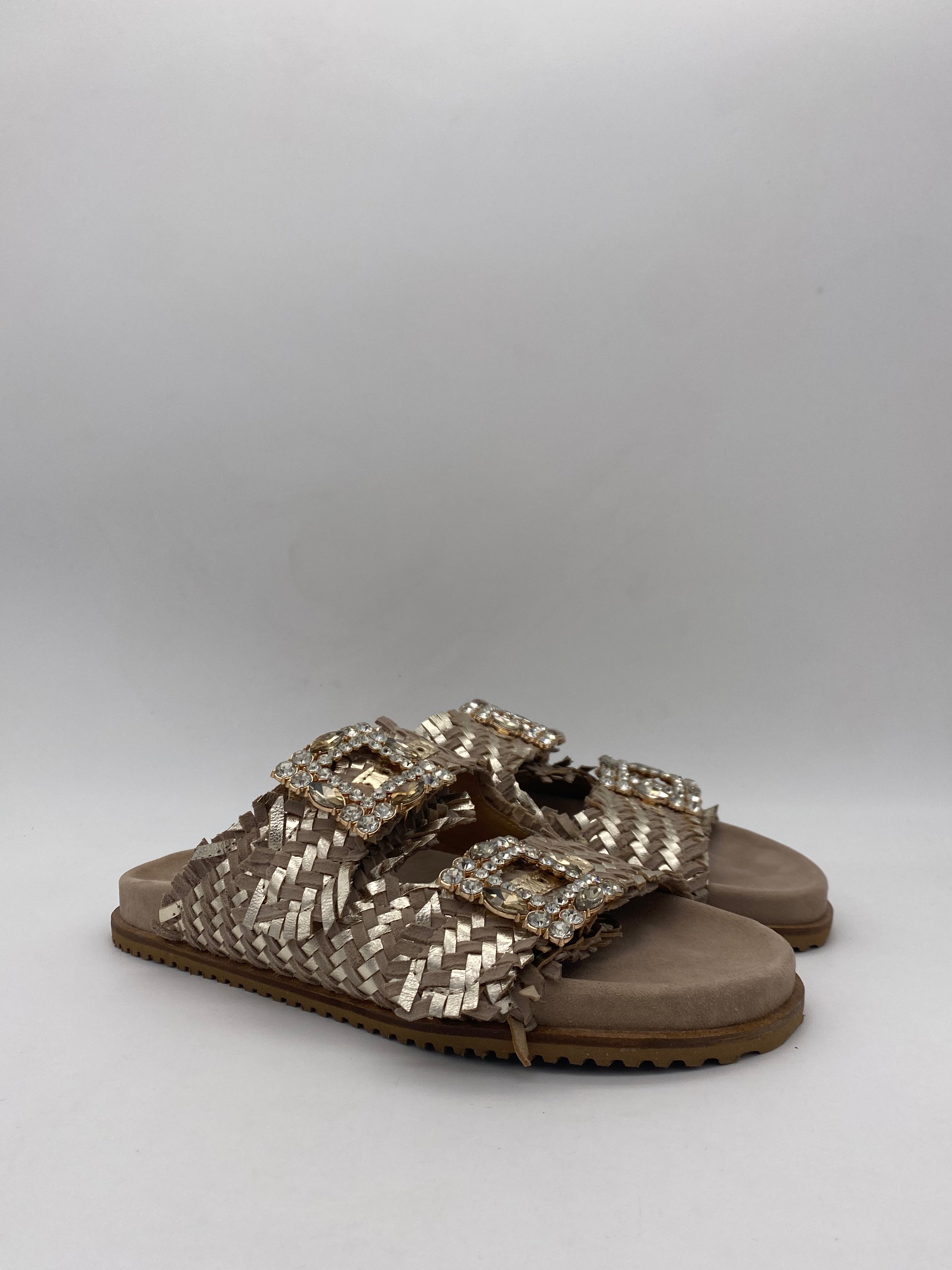 St. MODA - Sandali Laminati Oro - Donna