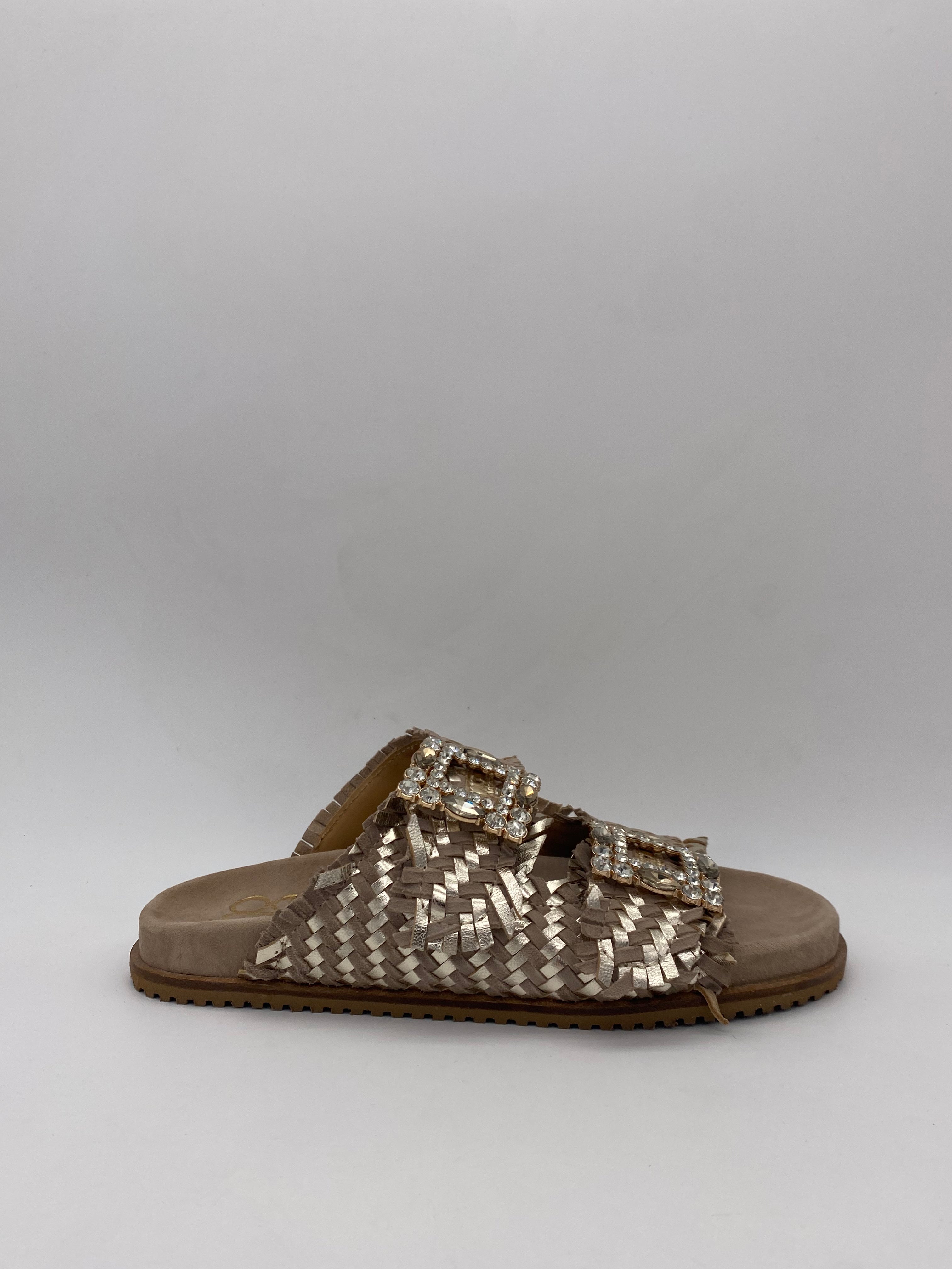 St. MODA - Sandali Laminati Oro - Donna