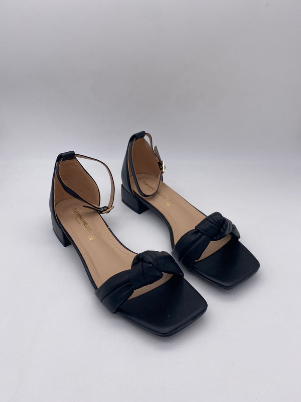 F.MILANO - Sandali Basso Fiocco Nero - Donna