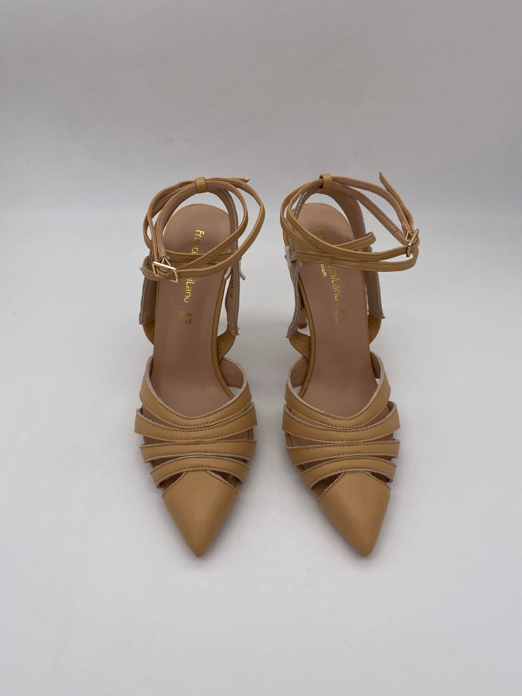 F.MILANO - Sandalo con tacco Beige - Donna