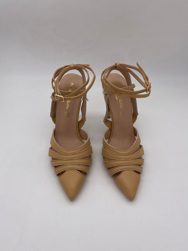 F.MILANO - Sandalo con tacco Beige - Donna