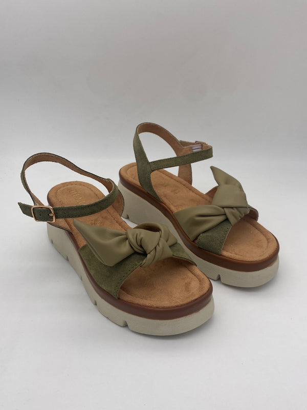 BELLINI - Sandali Suede Cuoio/Kaki