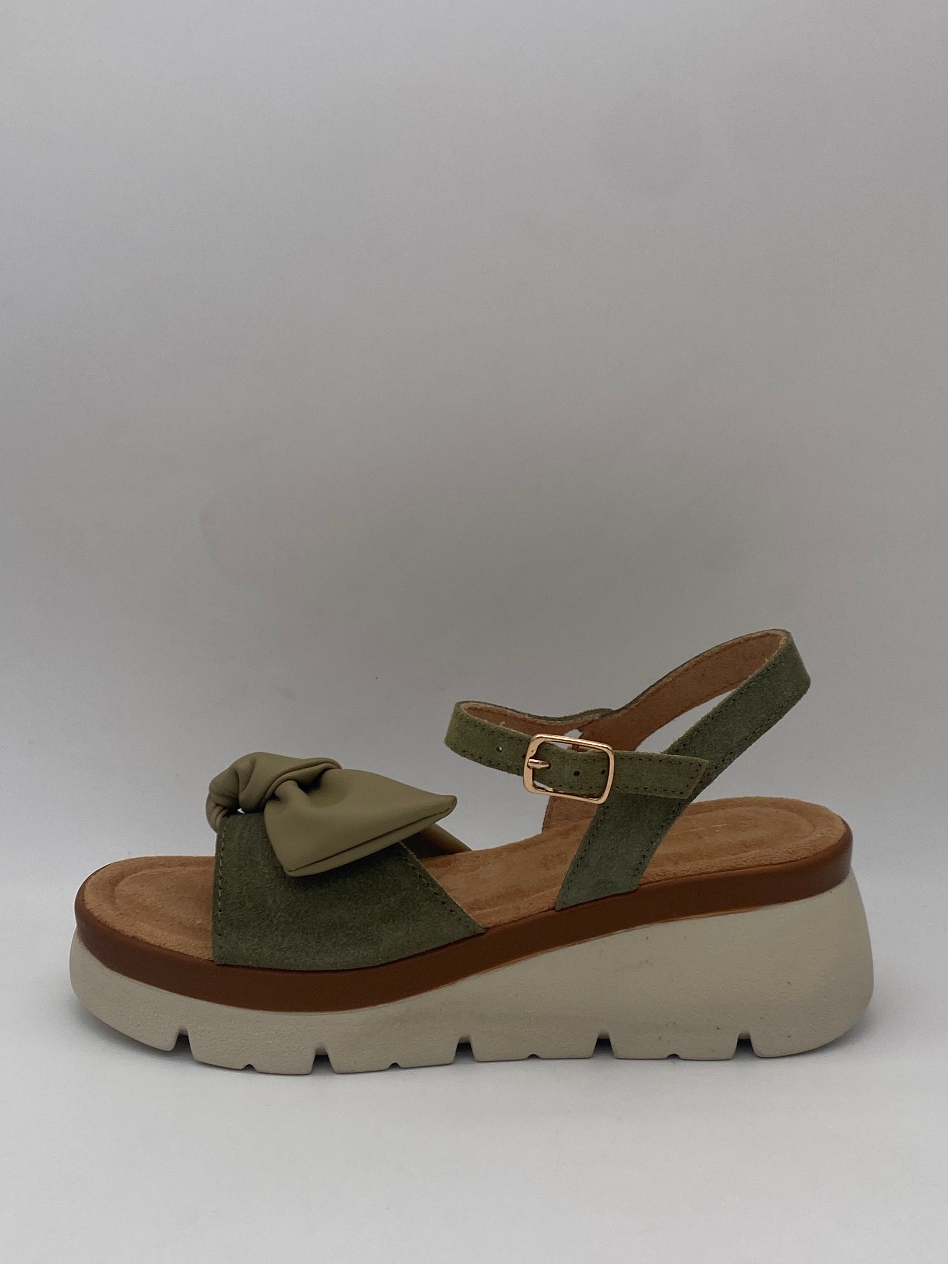 BELLINI - Sandali Suede Cuoio/Kaki